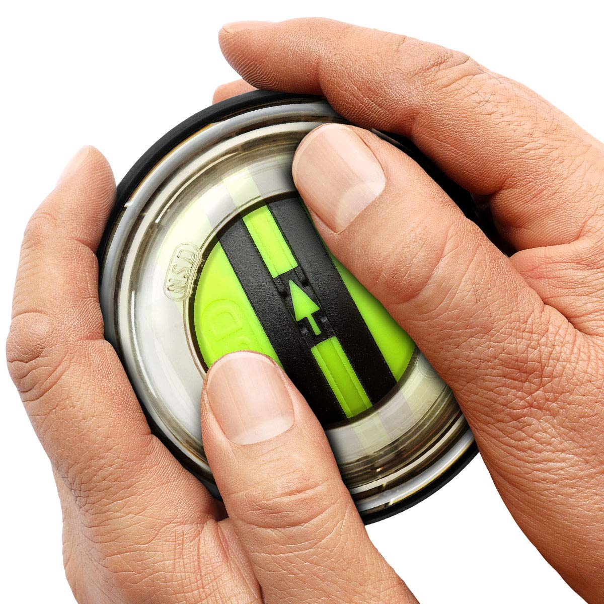 Kernpower, Powerball per allenamento braccia e mani, The Original Autostart Plus, Contagiri digitale Hand- Und Armtrainer Powerball The Original Autostart Plus Digitalem Drehzahlmesser , Bianco (grau transparent)