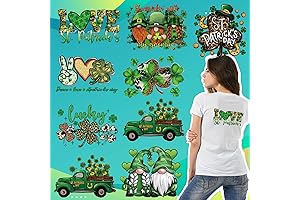 9Pcs St. Patrick's Day Iron-On Transfers: Express Your Irish Spirit with Style and Convenience