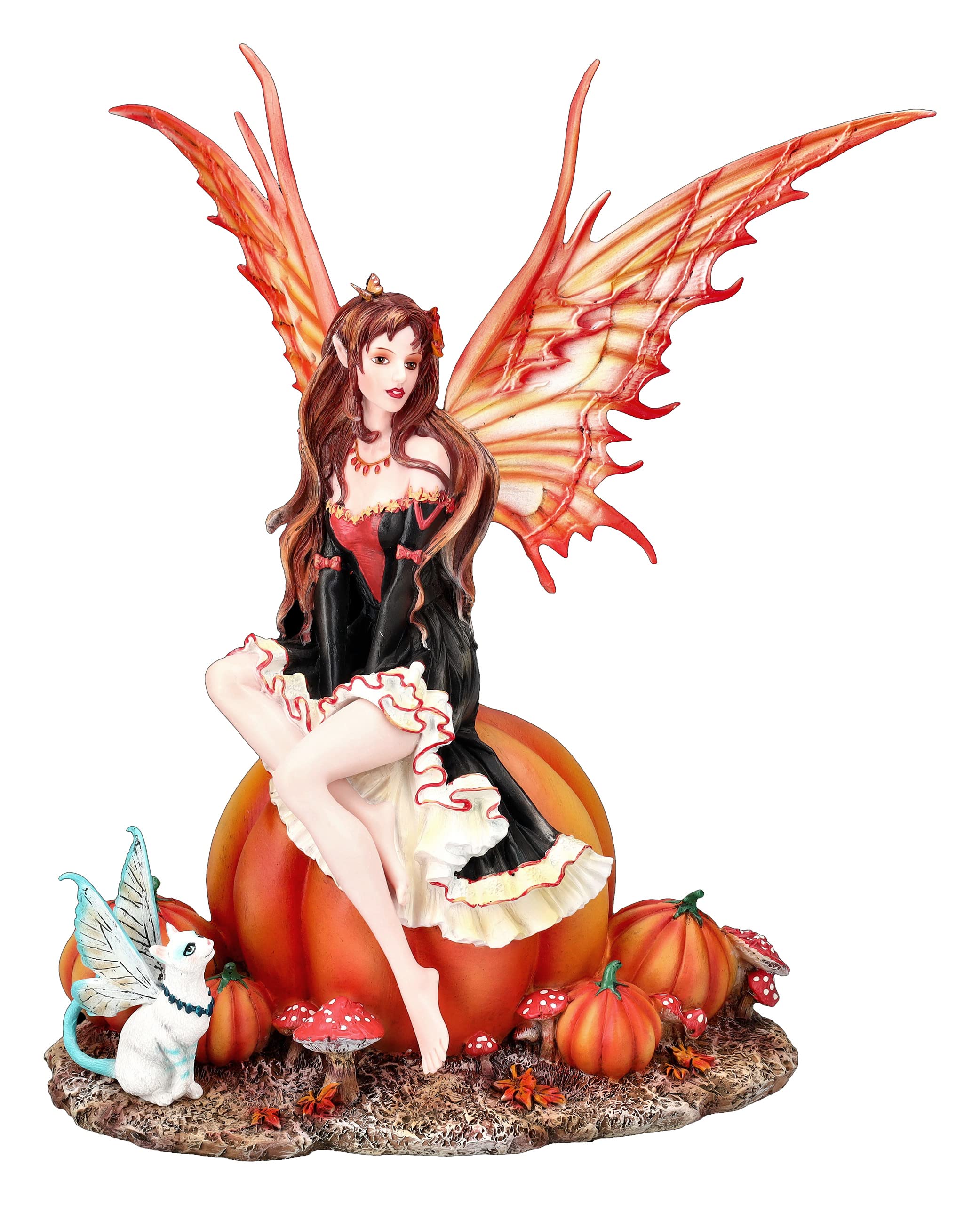 Pacific Giftware Elfen Figur mit Kürbissen Pumpkin Fairy von Amy Brown - Fee Engel Statue