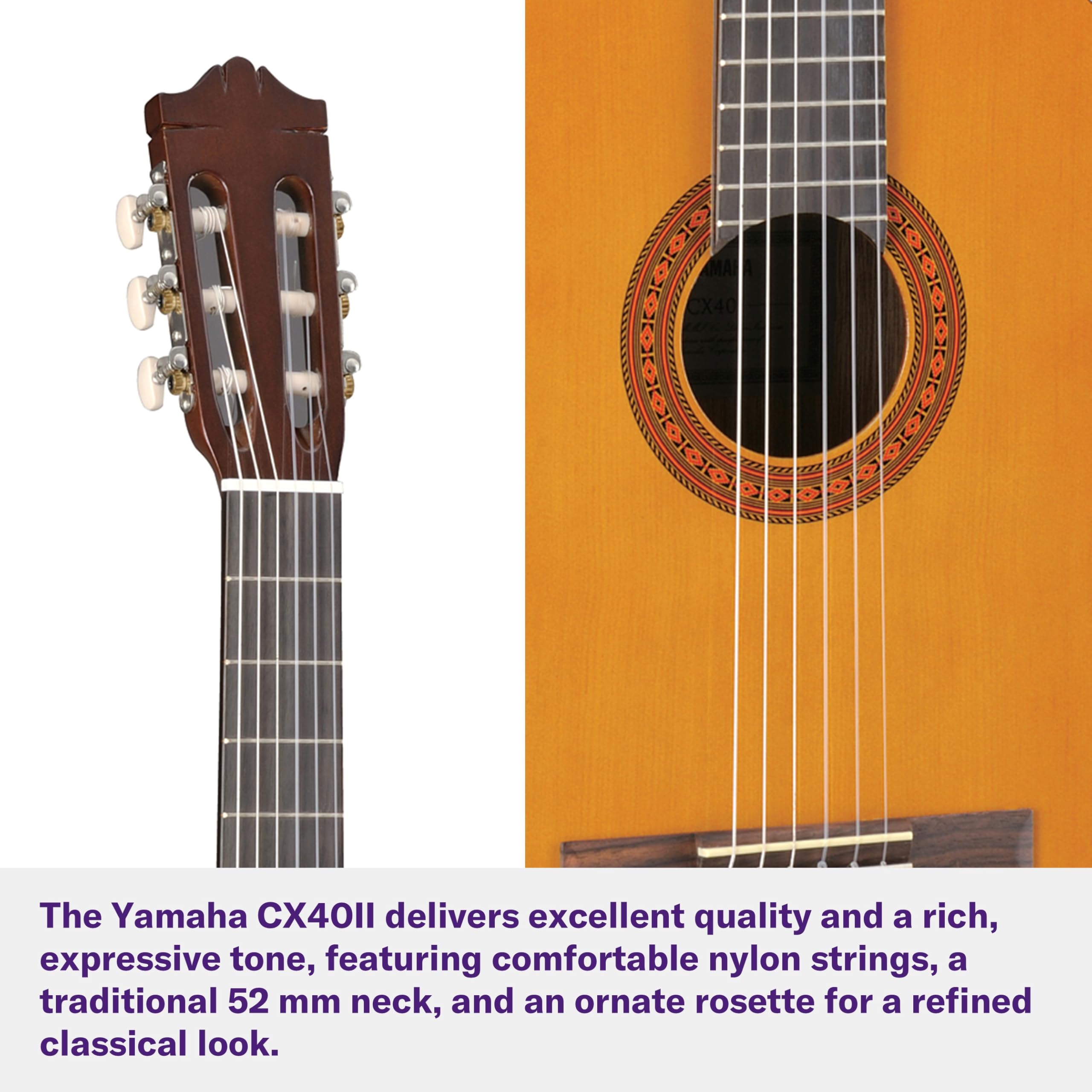Yamaha CX40 Elektro-Klassikgitarre - hochwertiges, erschwingliches Instrument mit integriertem Tonabnehmer