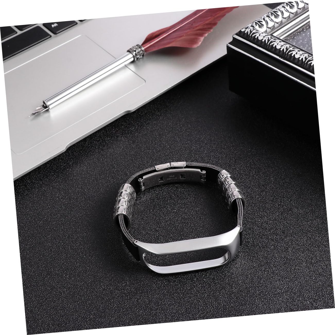 UPKOCH 2 Piezas Banda Táctil Cinturón Marco De Reloj Pulsera De Reloj Banda De Metal Correa De Reloj Pulsera Correa De Muñeca Banda De Reloj Correa De Metal Hebilla De Correa De Reloj