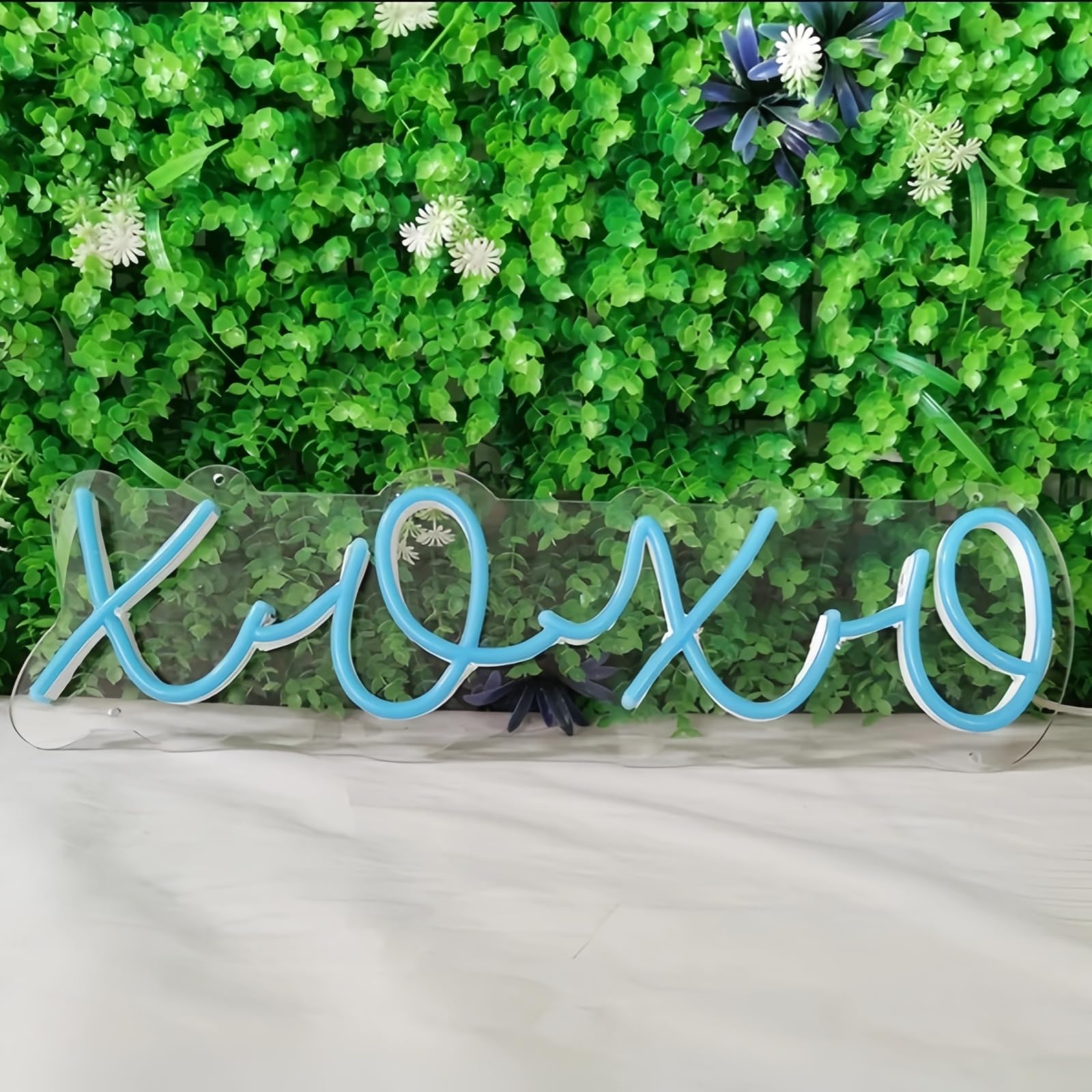 Ulalaza Neonowy znak świetlny LED XOXO lampka nocna zasilana przez USB, dekoracyjny znak markizy, do baru, pubu, sklepu, klubu, garażu, domu, dekoracja na imprezę