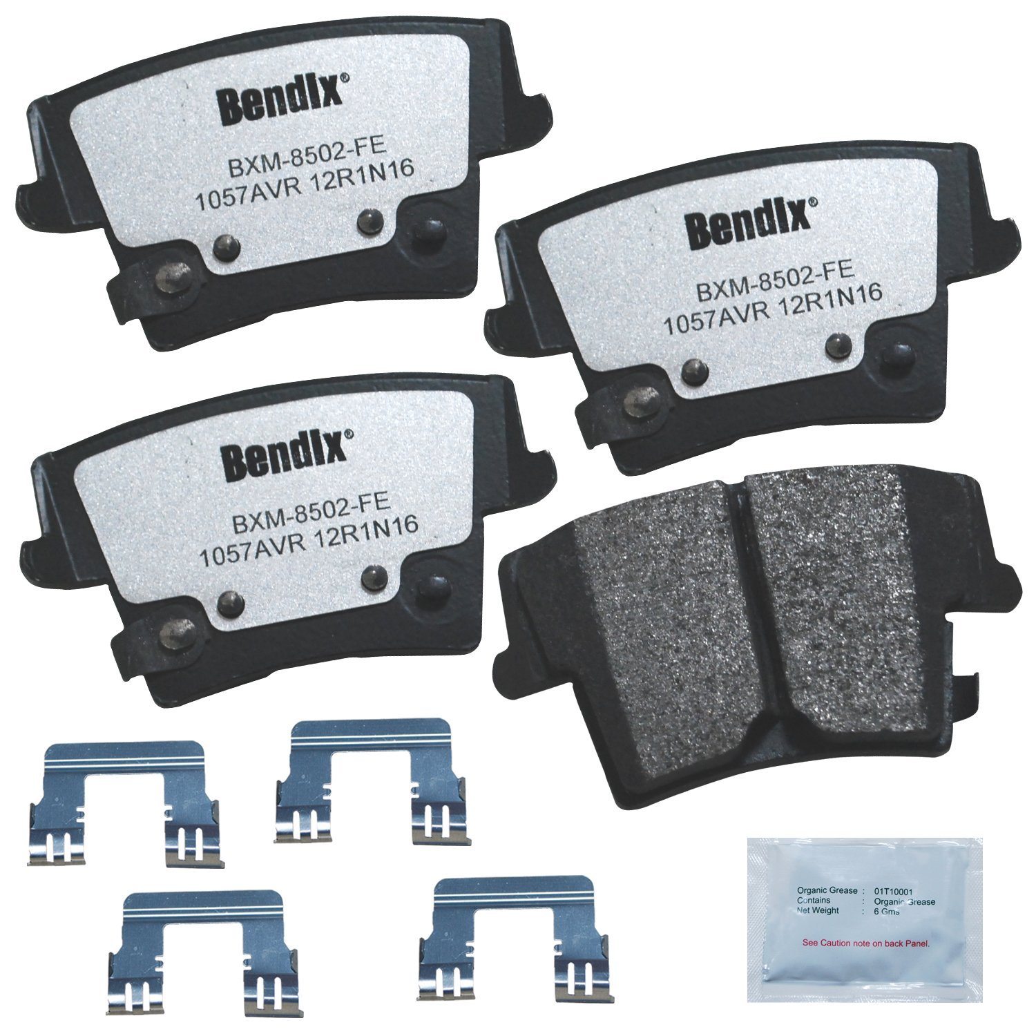 Bendix Fleet Metlok PBD1057AVR Semi-Metallic Rear Brake Pads for Dodge Charger 2014-2006, Magnum 2008-2006