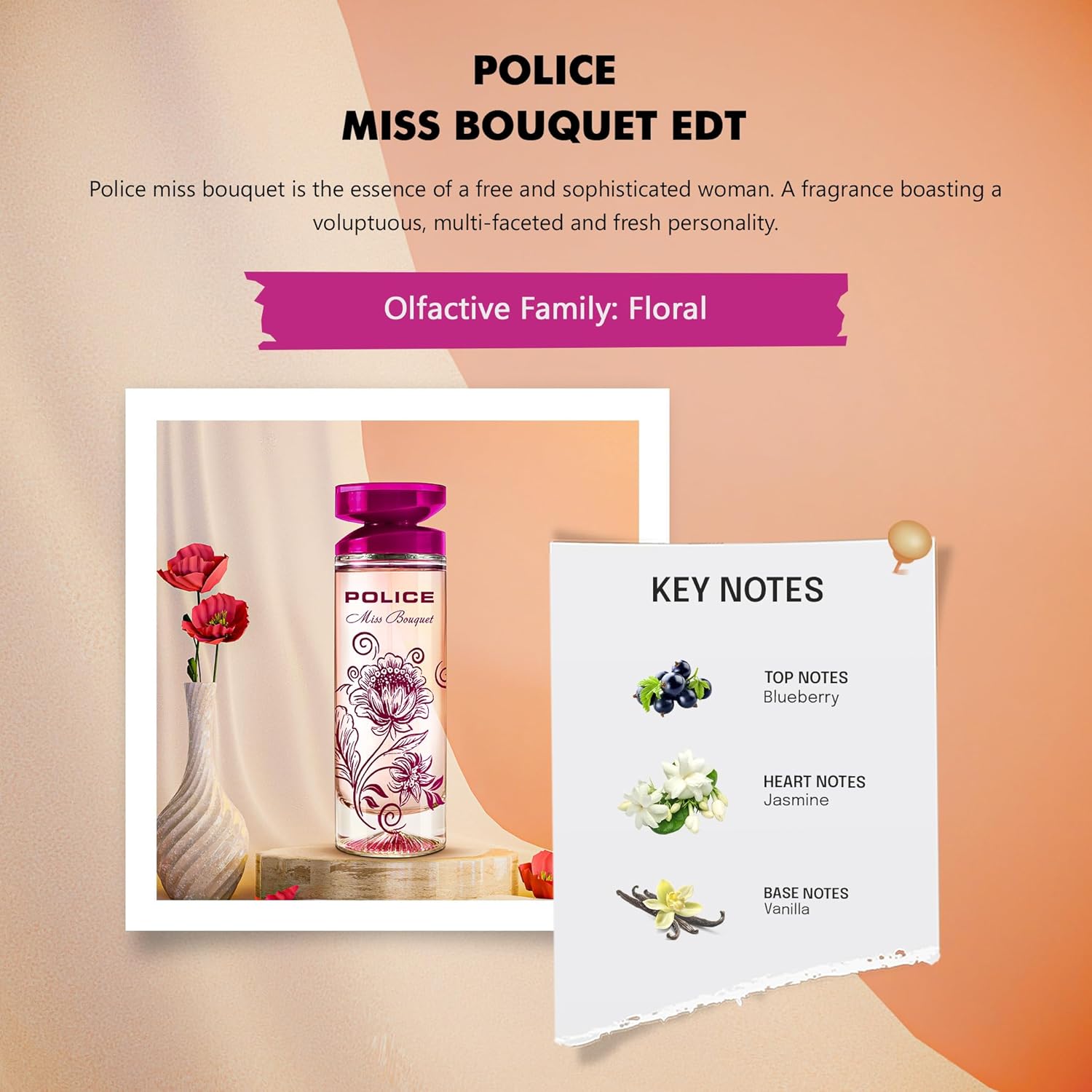 Police Miss Bouquet for Women - 3.4 oz EDT Spray