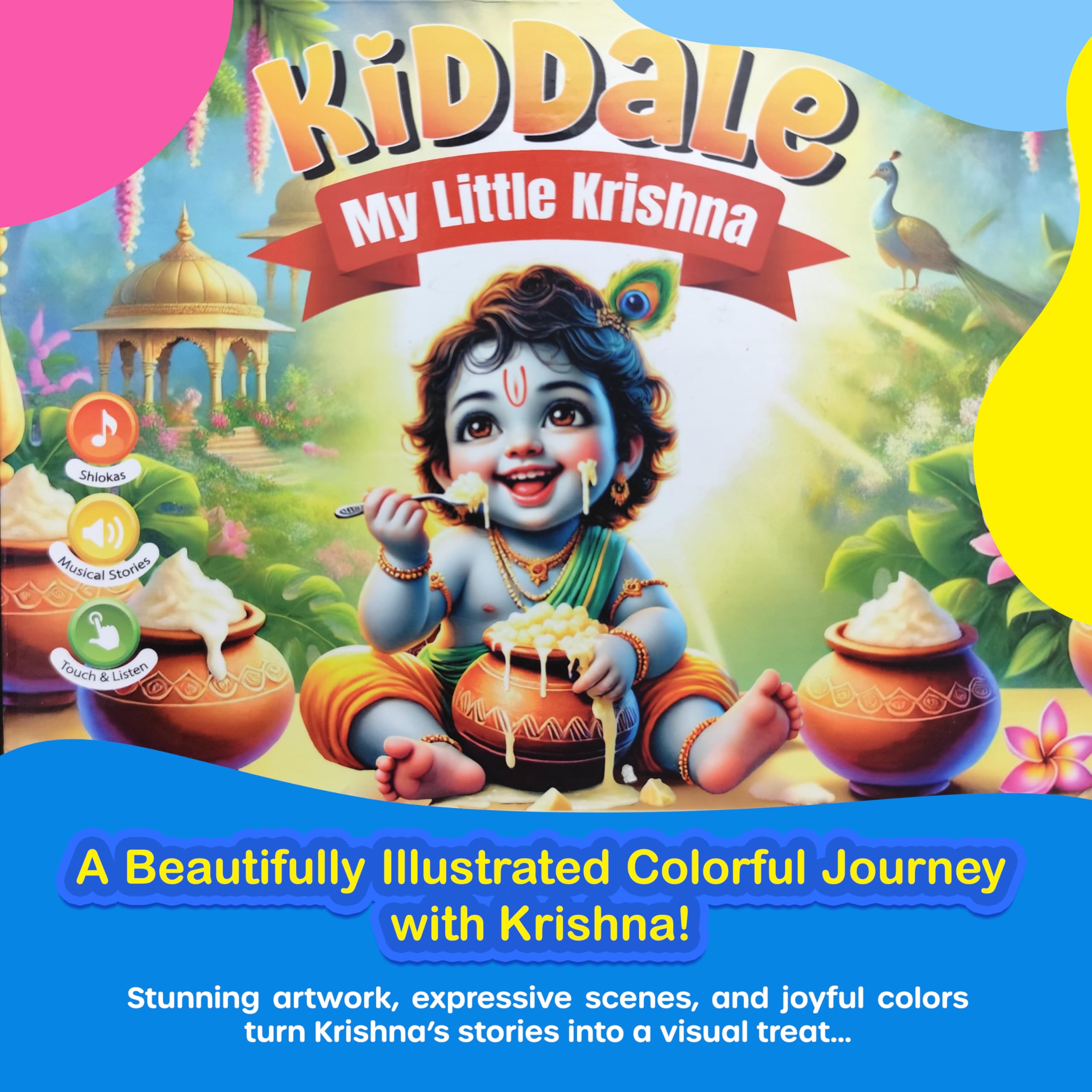 Kiddale My Little Krishna Musical Book | Bilingual Hindi-English | Spiritual Audio Stories & Shlokas Sound Book for Kids|Better Than Any Educational Toy - Image 7 thumbnail