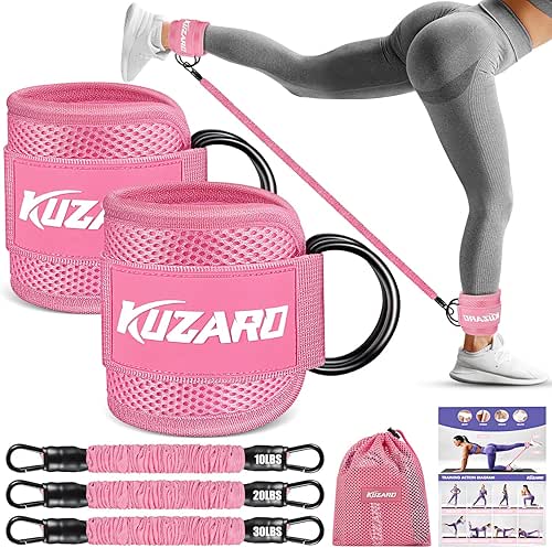 Ankle Resistance Bands with Cuffs, Ankle Weights Bands for Working