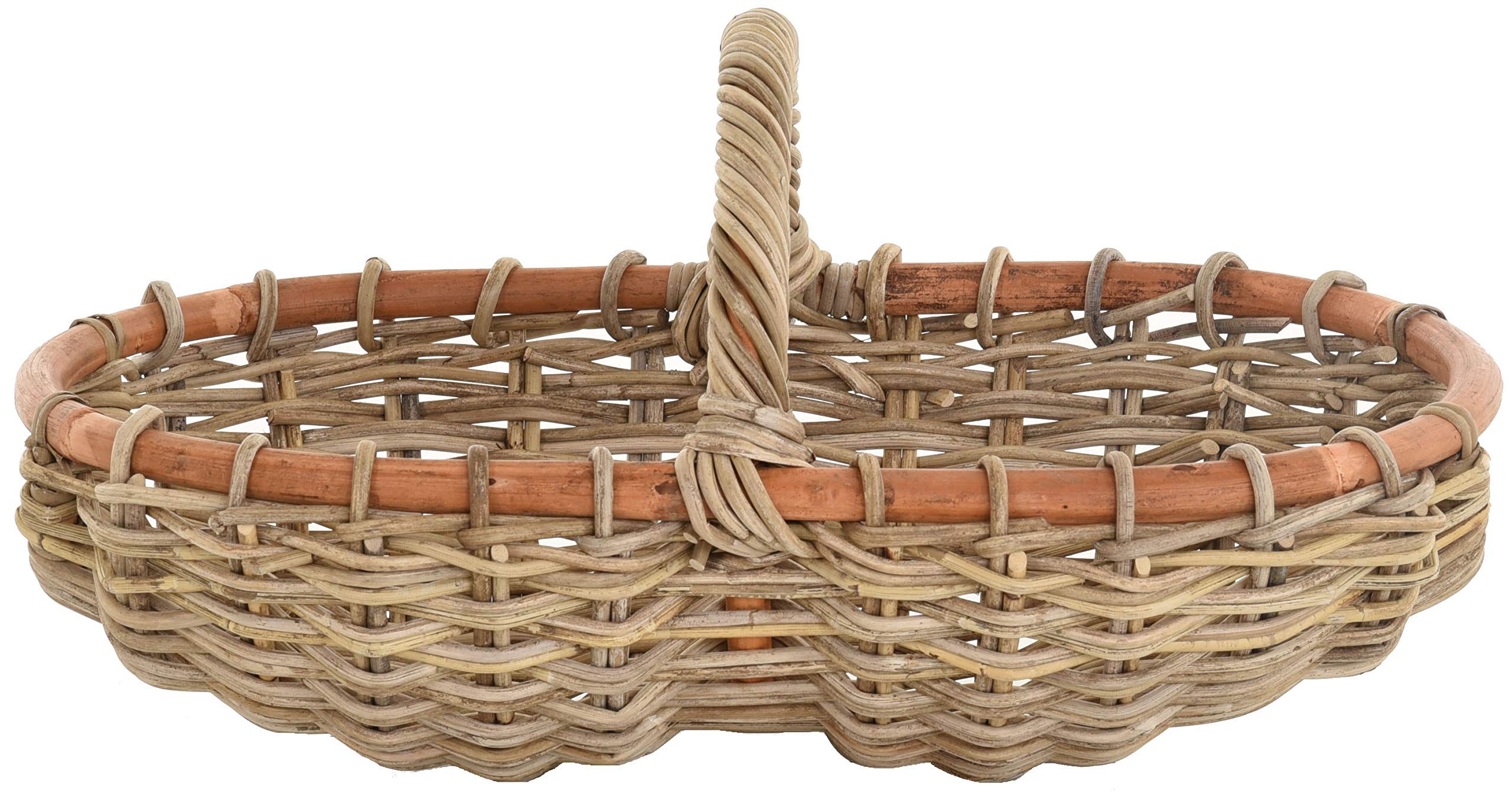 Rosenkorb Pilzkorb Blumenkorb Geschenk Korb für Hochzeit Blumenmädchen/Rosenkorb Bügelkorb aus Rattan