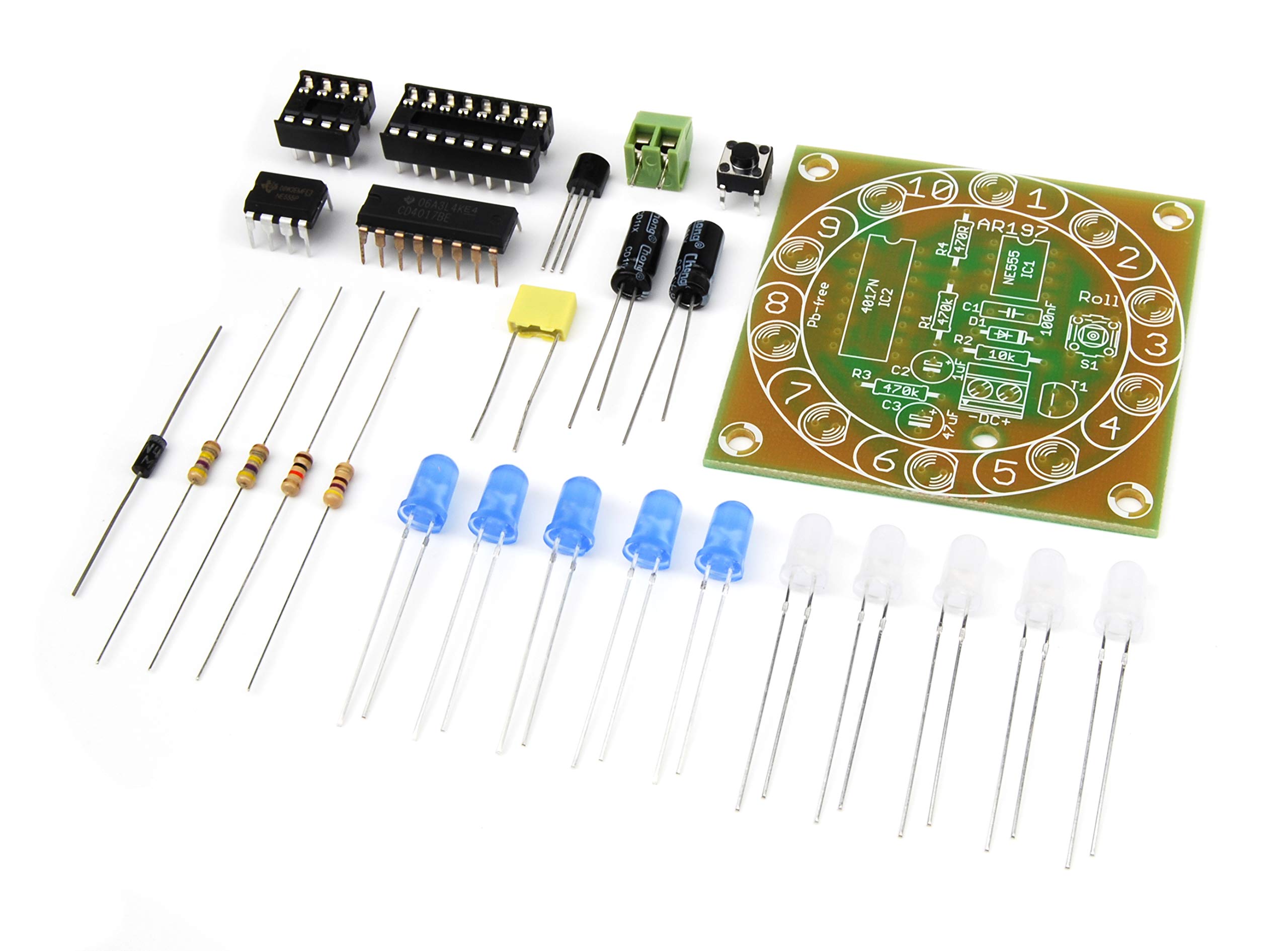 AR197 - Roulette elettronica, ruota della fortuna con effetto rotante, kit fai da te