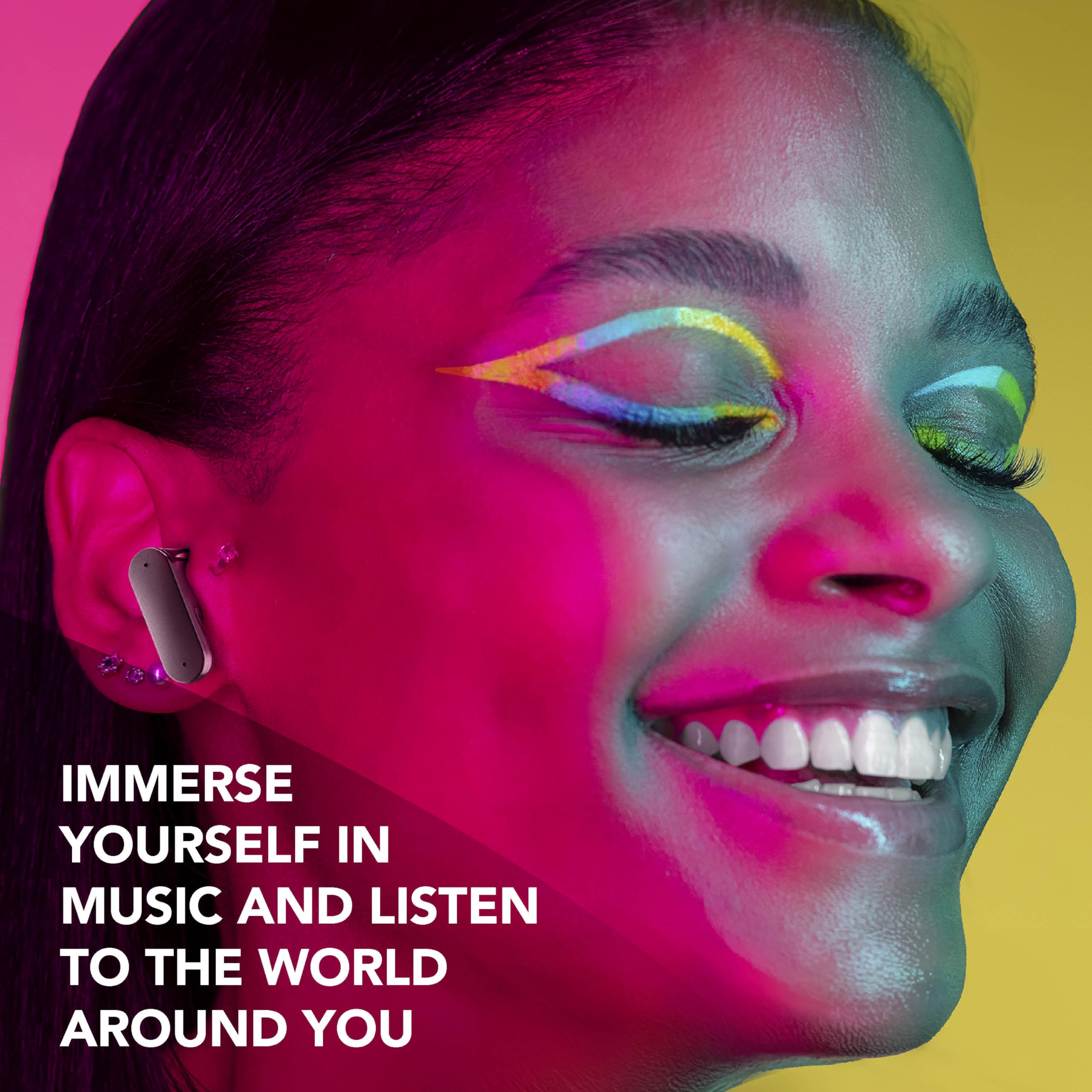 Music Sound – Auricolari TWS Bluetooth SHIELD – Wireless – Design In-Ear – Tecnologia ANC Active Noise Cancelling - Play Time 30 Ore – Modalità Trasparency – Nero