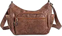 Bolsa Feminina Transversal Grande com Alça de Ombros Ajustável em Couro PU, PGH Elegance
