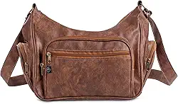 Bolsa Feminina Transversal Grande com Alça de Ombros Ajustável em Couro PU, PGH Elegance