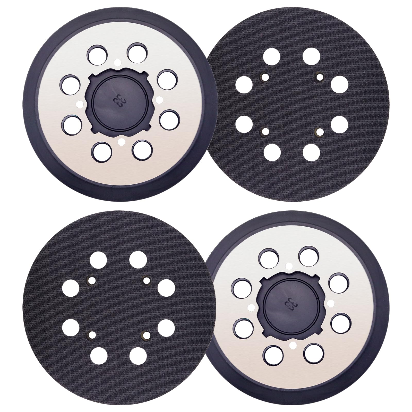 Orbital Sander Pads Replacement for Dewalt Sander, 4 Pack 5" 8 Hole Hook and Loop Metal Sander Pad for DeWalt DWE64233 & N329079 Compatible with