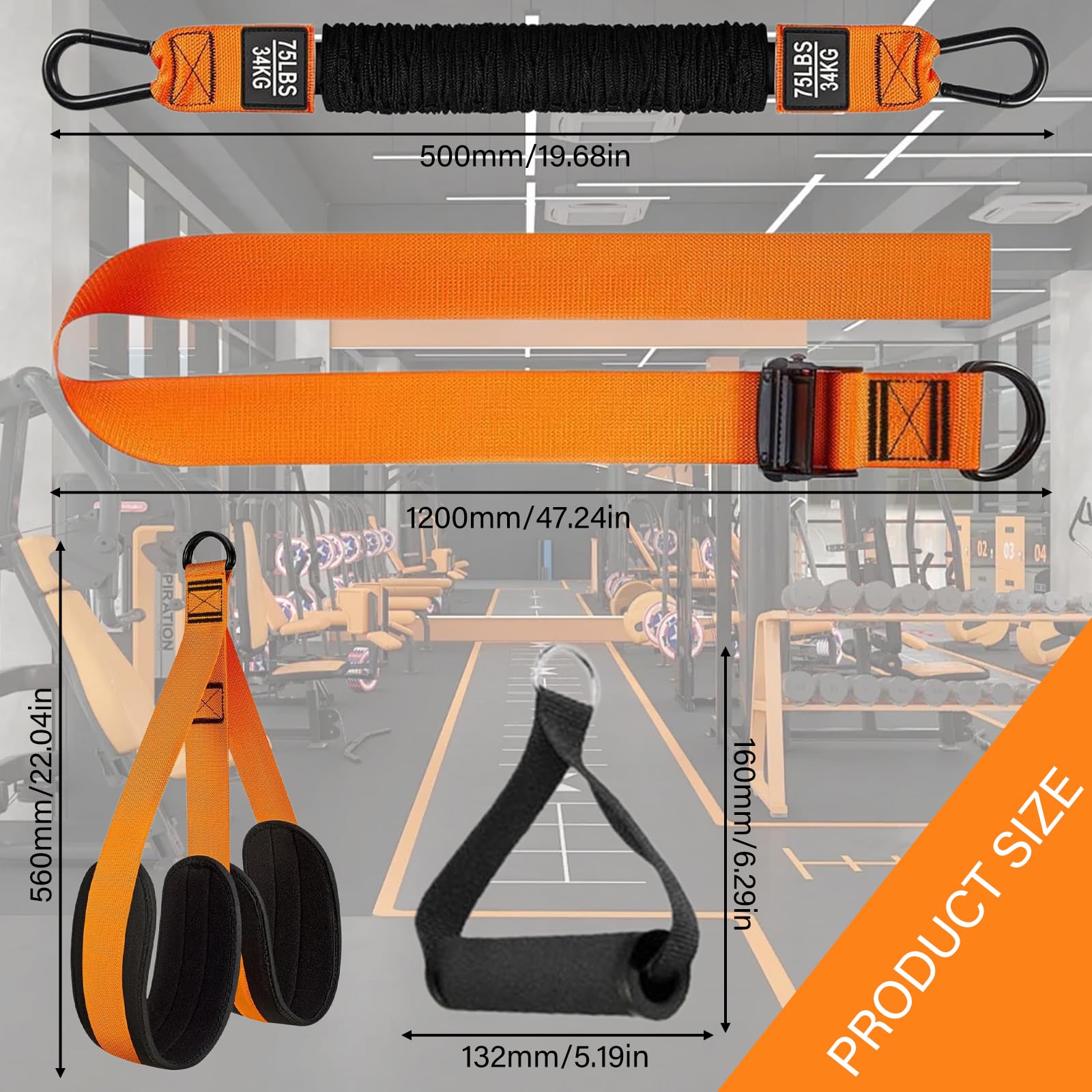 Fascia regolabile da 225 libbre: pedali poggiapiedi di aiuto per push-up, fasce di resistenza per pull-up, manico in schiuma, fasce per principianti, per palestra e allenamento (arancione)