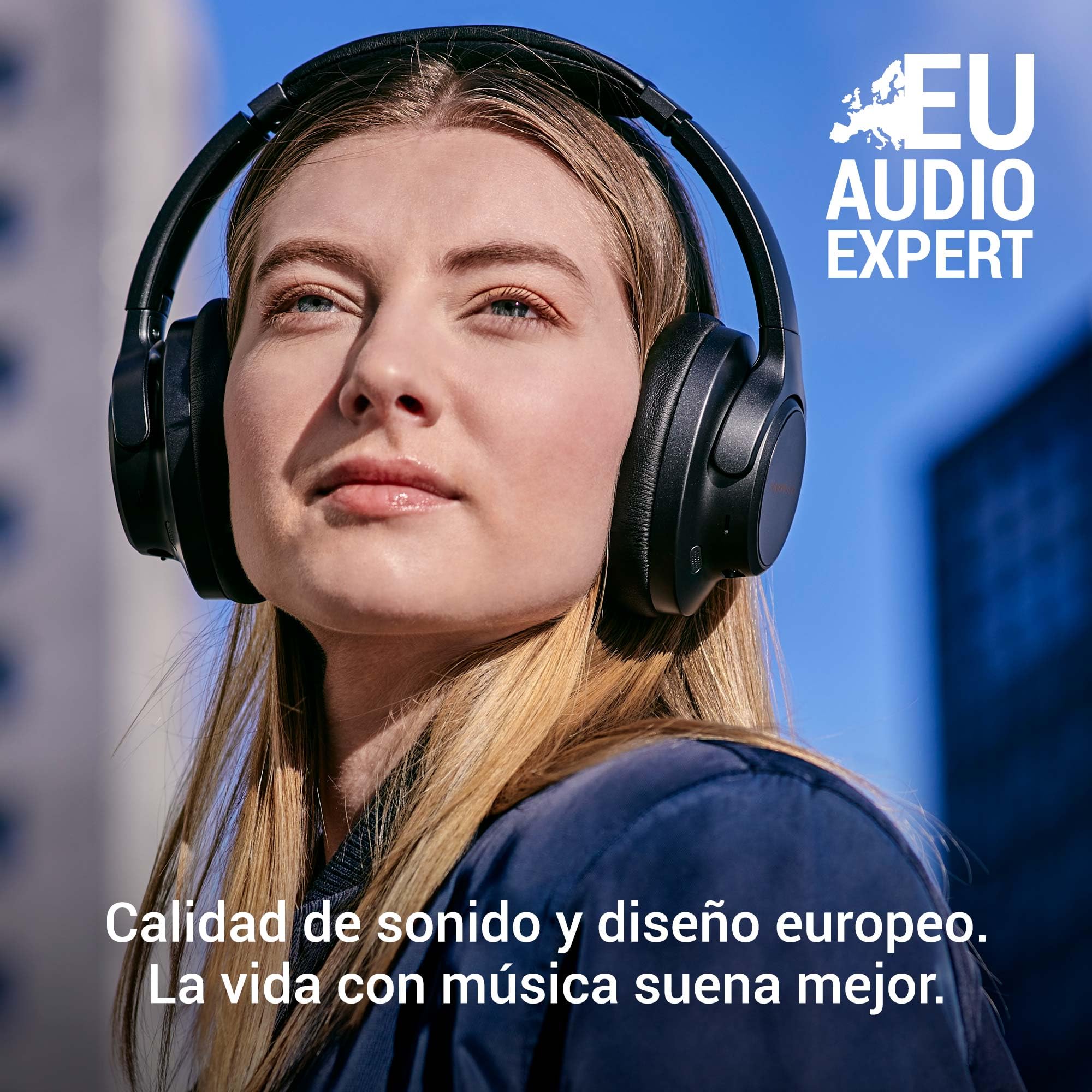 Energy Sistem Silent ANC - Auriculares con cancelación de Ruido (Hybrid ANC, Plástico Reciclado, Bluetooth 5.4, 100 Horas batería, Quick Charge)