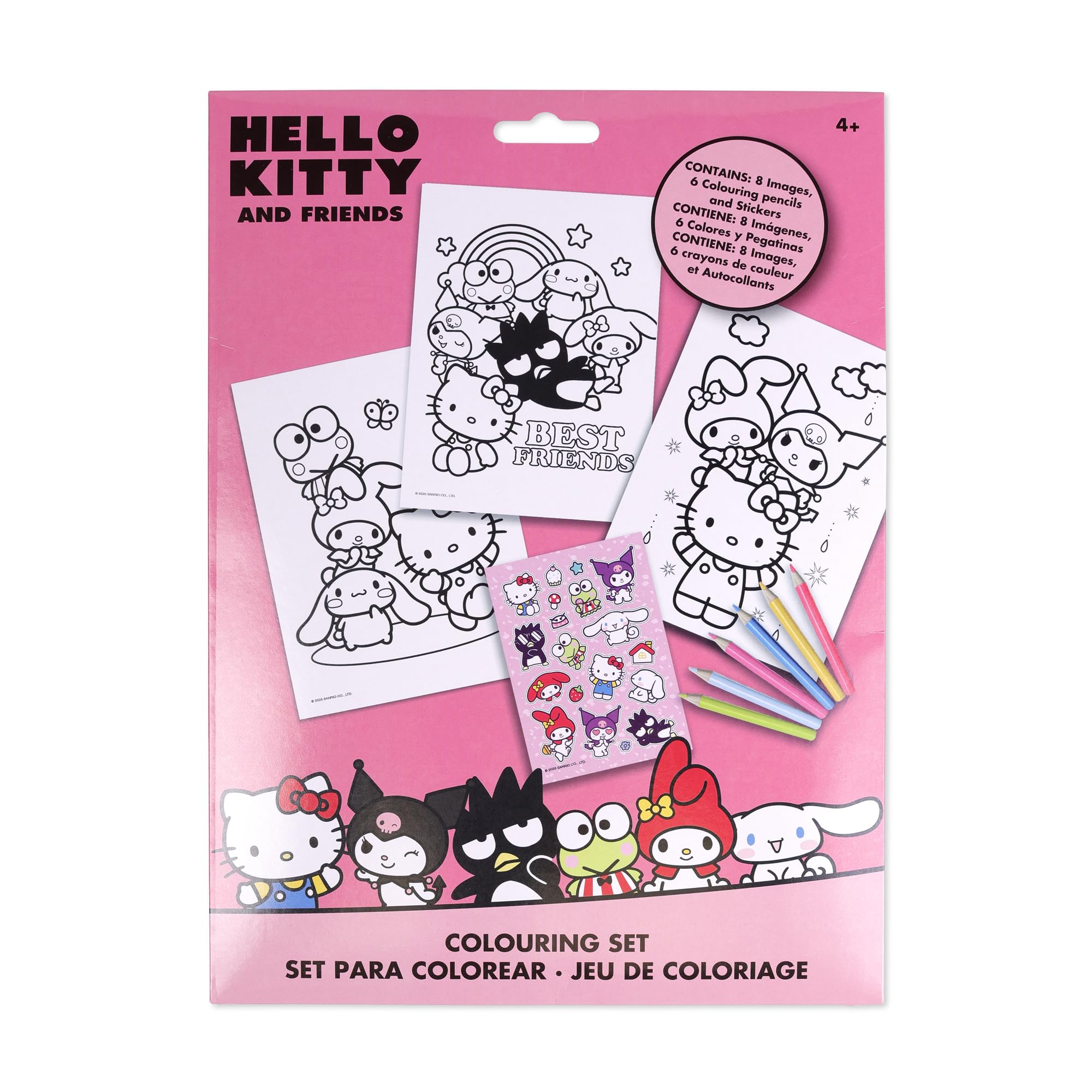 KIDS EUROSWAN SL Malset mit Aufklebern Hello Kitty und Friends