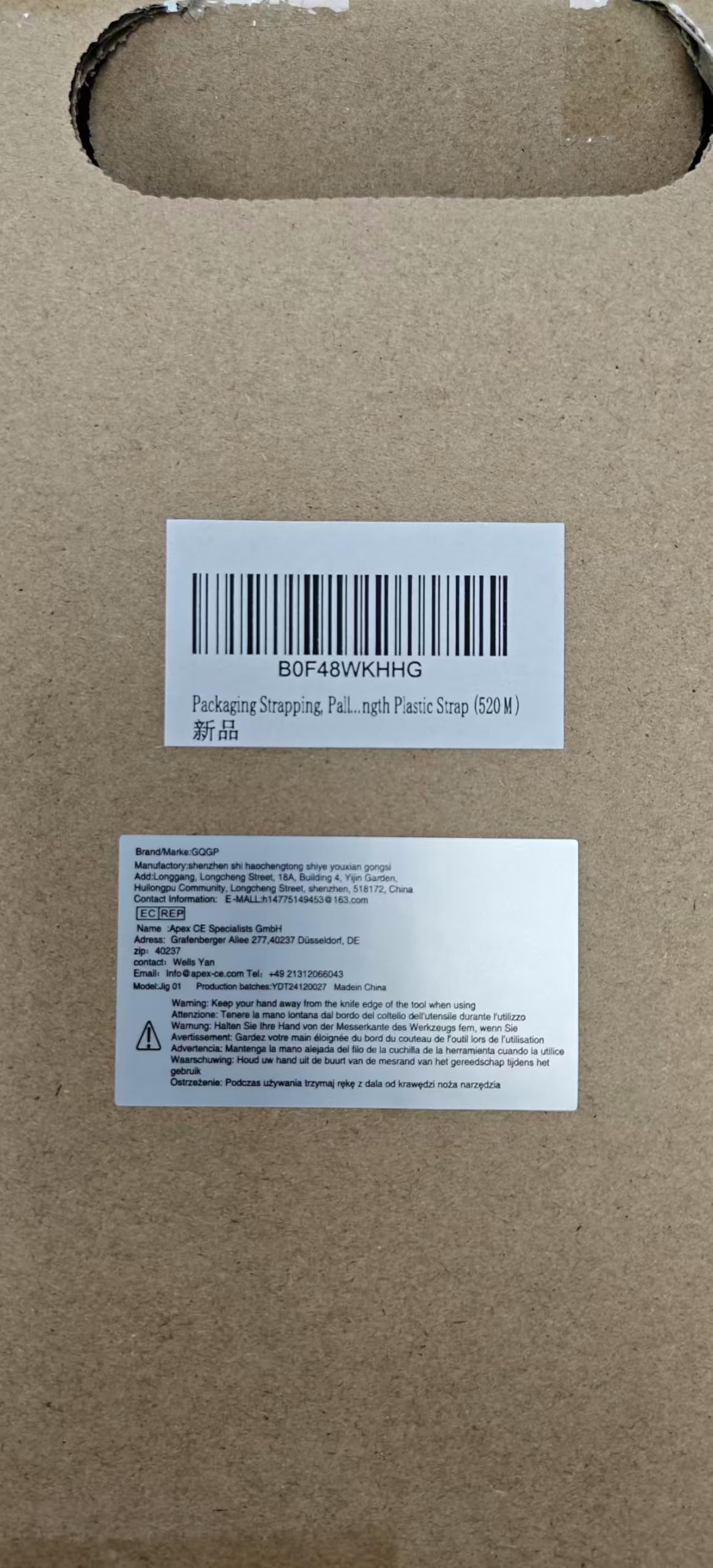Rollo de flejado resistente, kit de correas de poliéster (PET), 16 mm x 520 m, correa de banda de paleta con 100 sellos de acero con kit de caja autodispensante