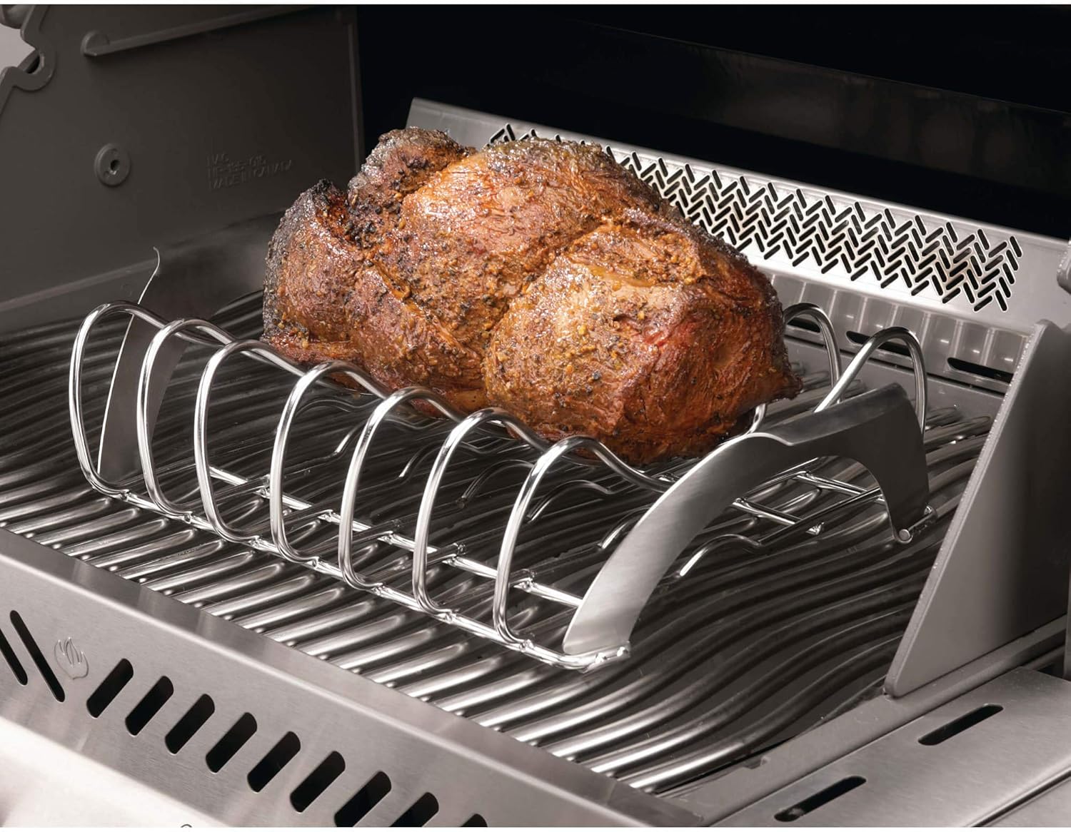 Stainless Steel Rib and Roast Rack with Handles