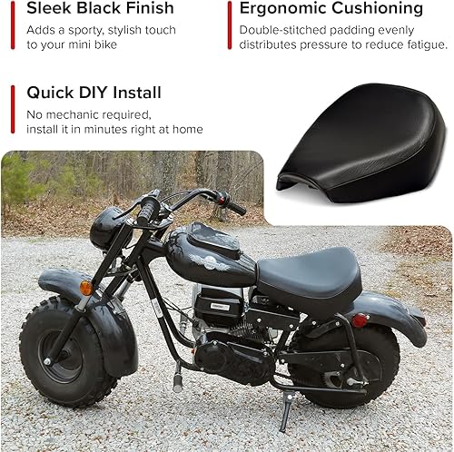 Miniatura 6 de AlveyTech Asiento de repuesto negro – Se adapta a 196cc 6.5HP Baja Heat Warrior MB165 y MB200 Motorsports, Massimo MB200, Falcon 200, TrailMaster,