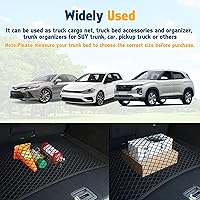 Vista 7 de Xotic Tech - 1 bolsa de red de almacenamiento para camión de carga elástica de una sola capa con gancho, accesorios interiores, ajuste universal