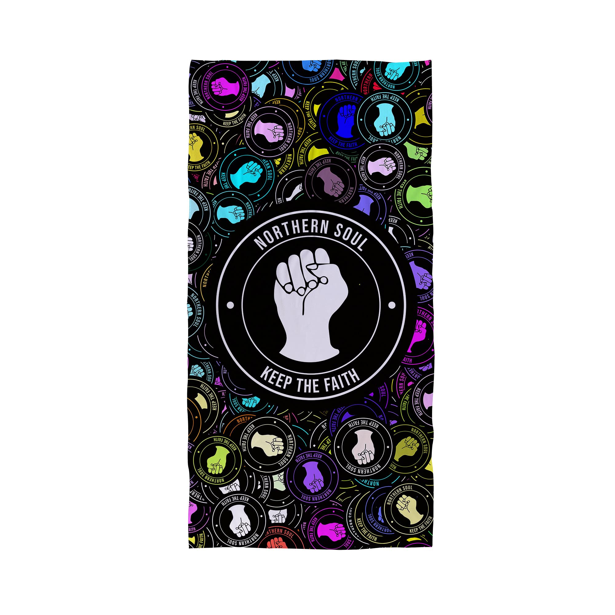 L&S PRINTS58x28 Northern Soul Keep The Faith - Beach Towel