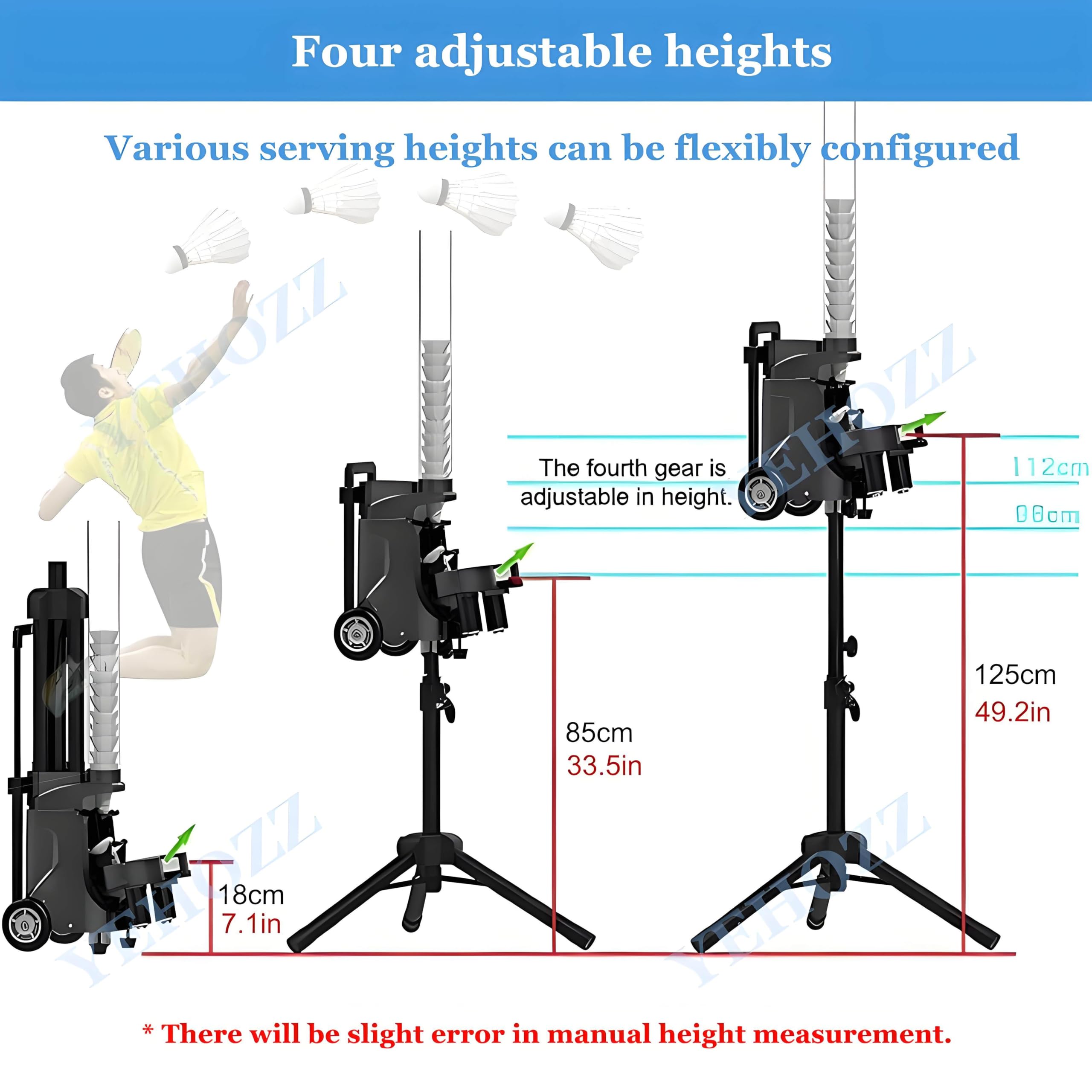 Máquina portátil de bádminton para servir, lanzador automático para entrenamiento, práctica y juego en interiores y exteriores