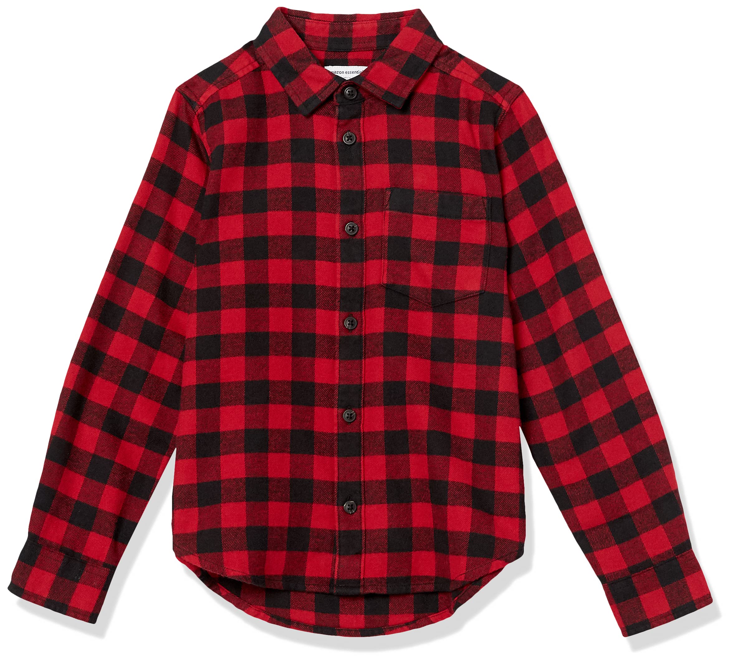 Photo 1 of Amazon Essentials Boys and Toddlers' Flannel Shirt 4T Red Buffalo Check