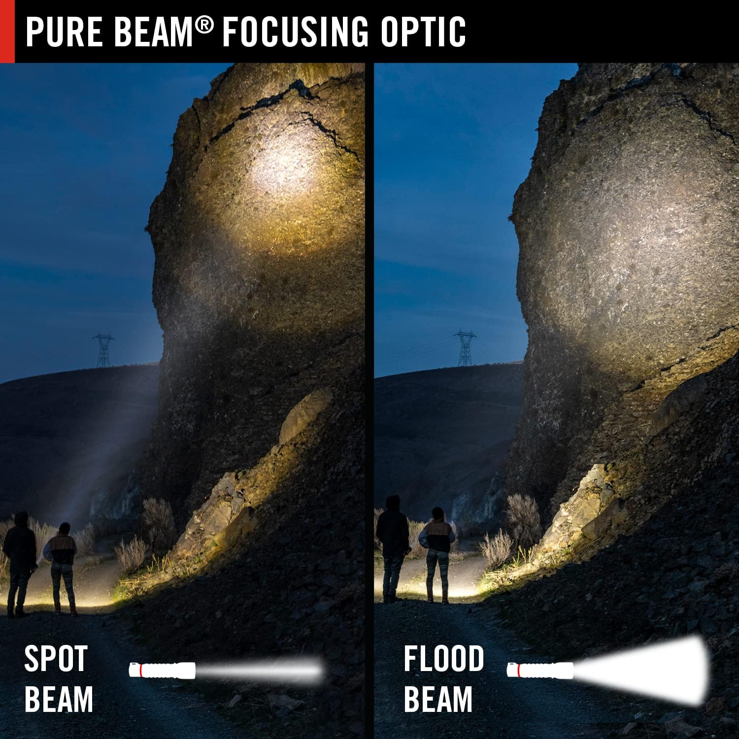 Coast® G70 1200 Lumen Pure Beam® Twist Focus™ LED Flashlight, Batteries Included