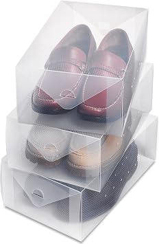 Whitmor Clear Vue Mens Shoe Box, S/3