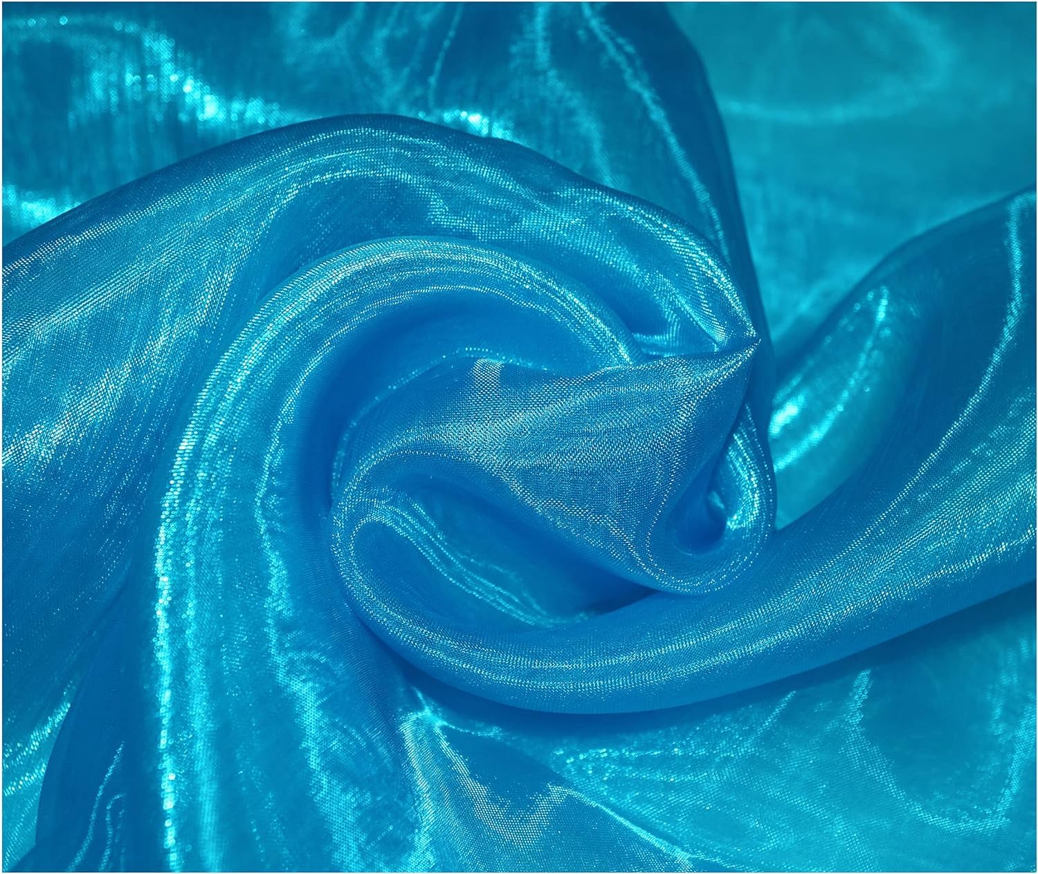 Premium Crystal Organza Voile Fabric Fancy Dress Costume Decorations Material 150cm /60" Wide Sold by The Metre (Turquoise)
