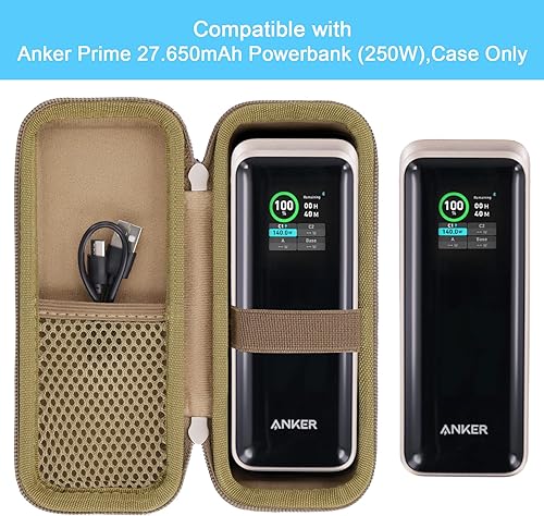 Vista 40 de khanka Funda de viaje Anker Prime Power Bank 27650mAh 250W Negro