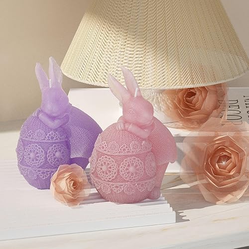 Miniatura 3 de Molde de resina de conejo, molde de vela de conejo, molde de huevo de conejo, molde de animal, molde de fundición de resina de conejo, molde de