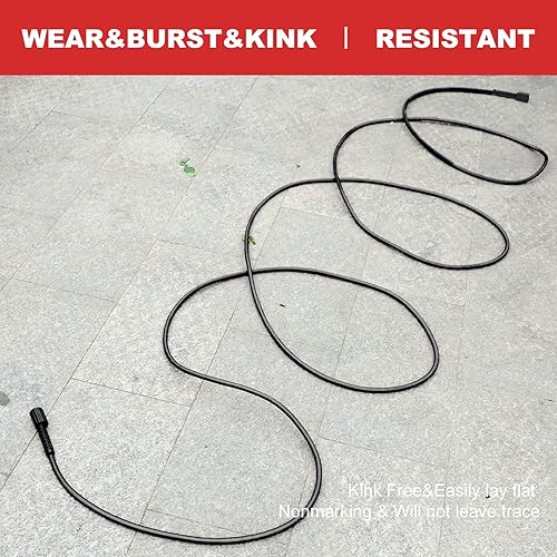 Miniatura 5 de Manguera de lavado a presión de 50 pies y 14 pulgadas, 4000 PSI resistente a las torceduras, manguera de alta presión M22 de 0.551 in, manguera de