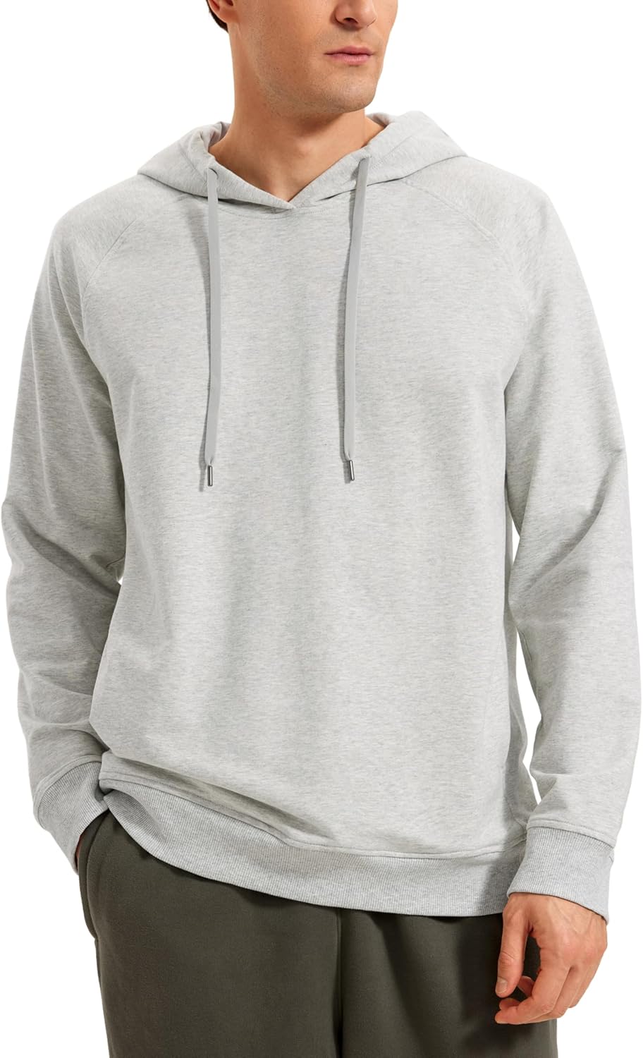 CRZ YOGA Hoodies for Men French Terry Hooded Sweatshirts Workout Athletic Casual Pullover Tops with Pocket