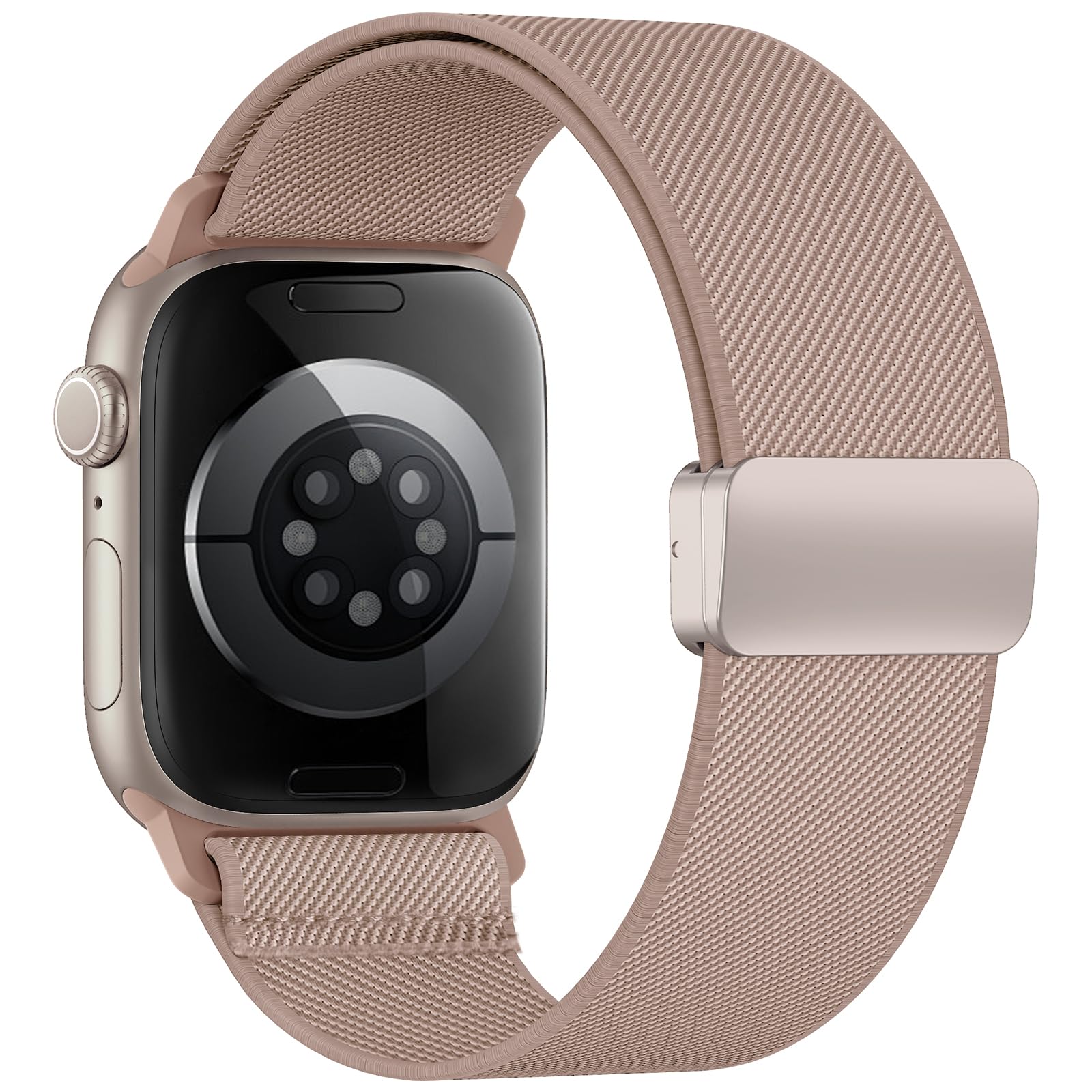 Elastisches Armband für Apple Watch Armband 40mm 44mm 42mm 46mm 41mm 45 38 | Magnetic Closure Nylon Sport loop für iWatch Series 11 10 9 8 7 6 5 4 3 2 1 Ultra SE Damen Herren