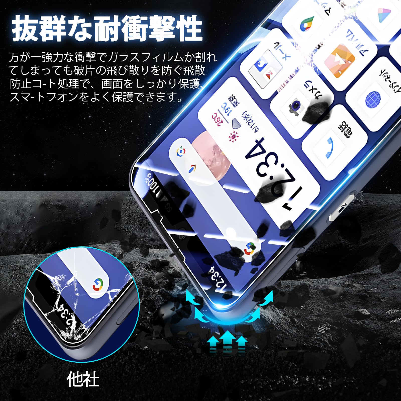 Amazon | iCarez 対応 BASIO active2 SHG12 ガラスフィルム 【フィルム 