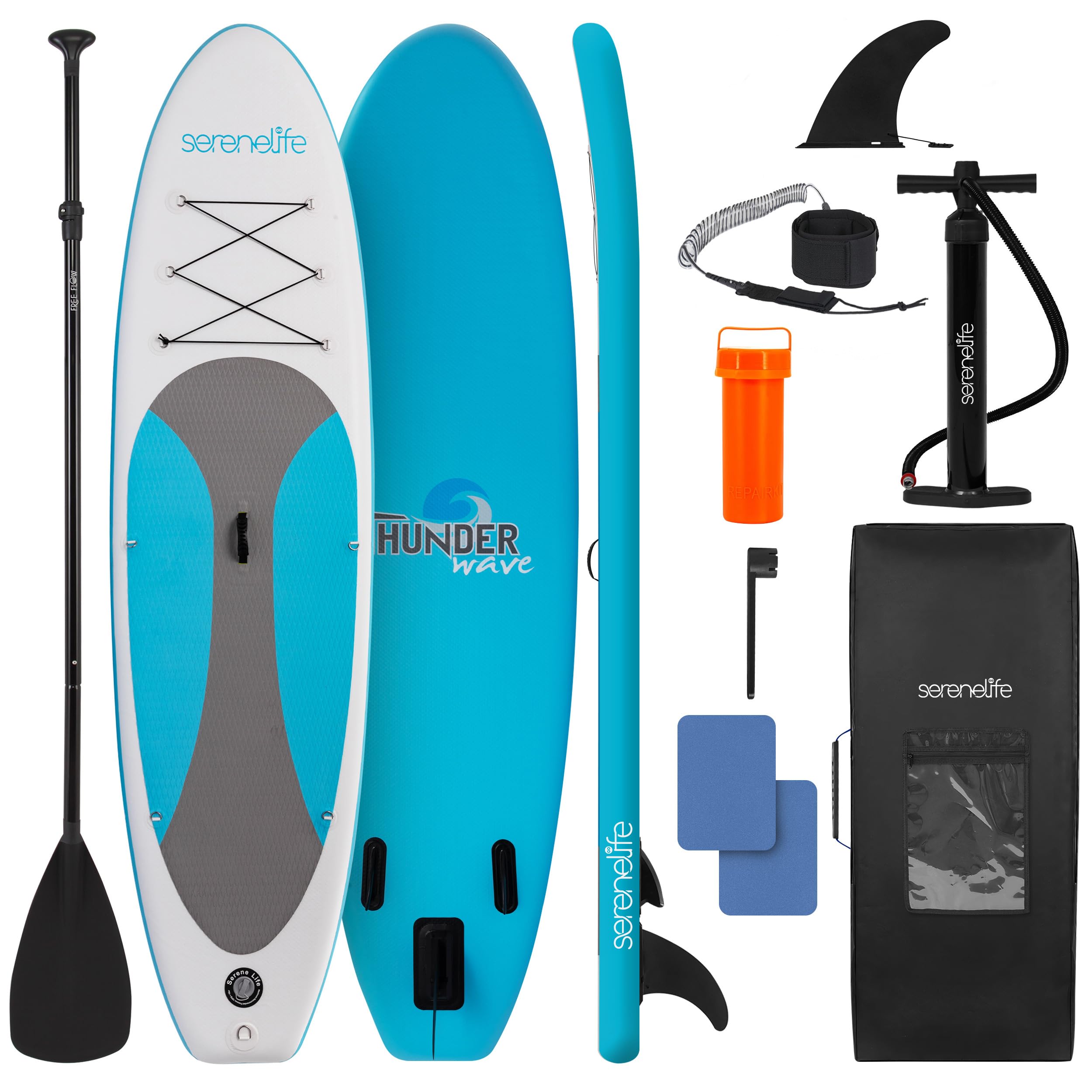 Inflatable Stand Up Paddle Board with Premium SUP Accessories – Wide Stable Design with Non-Slip EVA Deck Pad for Adults and Youth of All Skill Levels