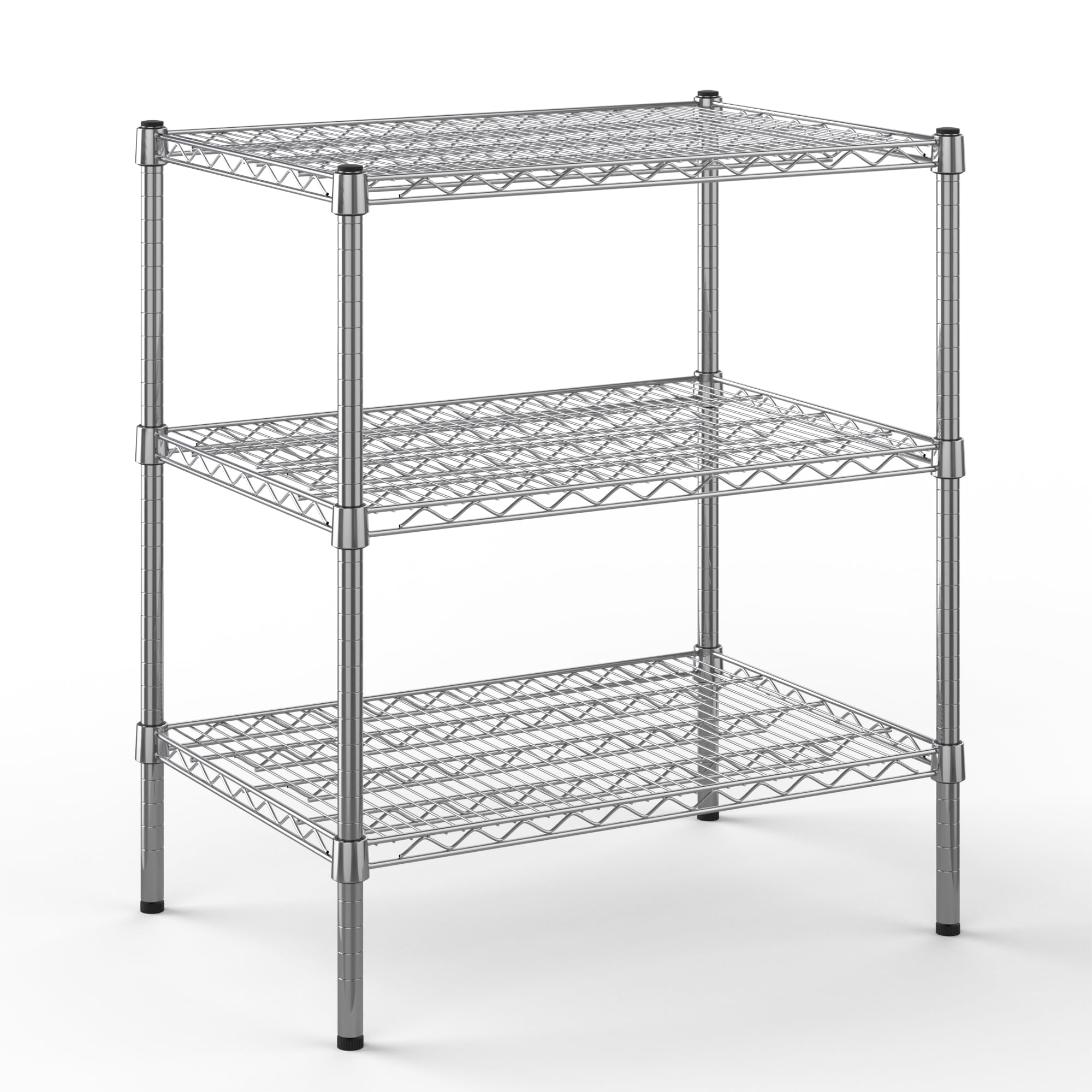 21" Deep x 30" Wide x 34" Height Wire Shelving Kit | 3-Tier | NSF Commercial Storage Rack Unit