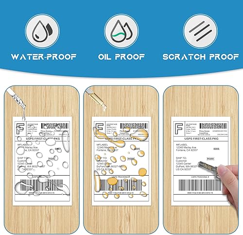 Miniatura 4 de Rollo de 250 etiquetas de envío blancas térmicas de 4 x 6 para Zebra 2844 Zp-450 Zp-500 y Zp-505 Blanco