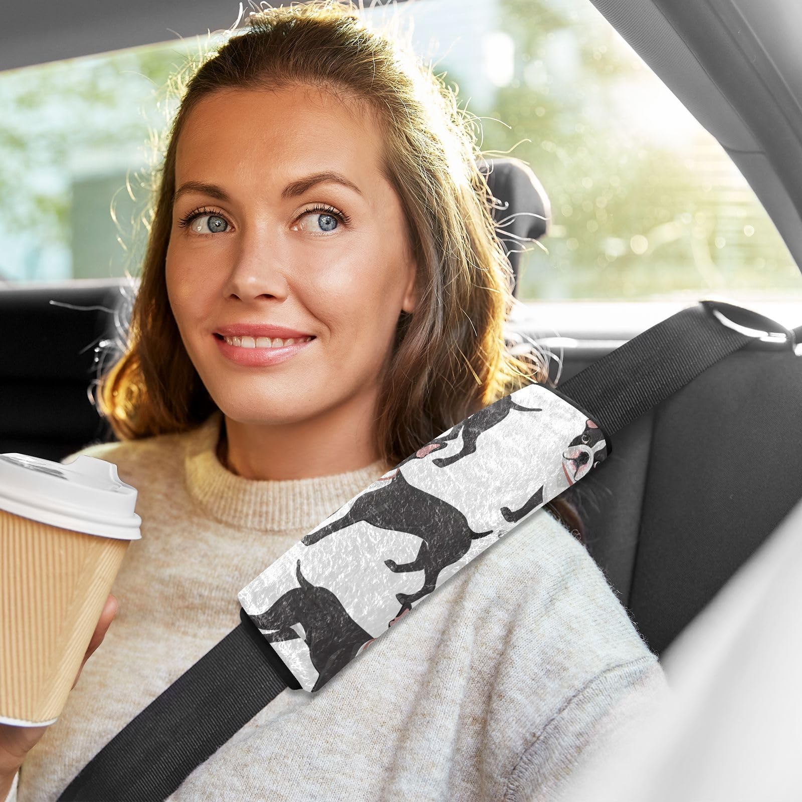 Senya 2-Pack Sunflower Seat Belt Covers - Soft Shoulder Pad For Car Comfort (10x7.7 Inch) - View #5