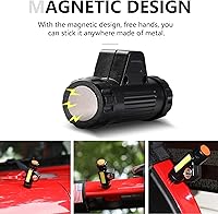 Vista 5 de Asas de agarre para barra estabilizadora con luz de techo para 1945-2025 Jeep Wrangler CJ YJ TJ JK JL Gladiator JT UTV Polaris RZR 2.0”-4.0” jaula