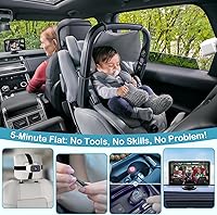 Vista 7 de Baby Car Camera for 2-Kids: 7 Inch IPS Display with Dual Carseat Cameras, Split Screen, Night Vision, HD 1080P - USB Powered Easy Install Rear