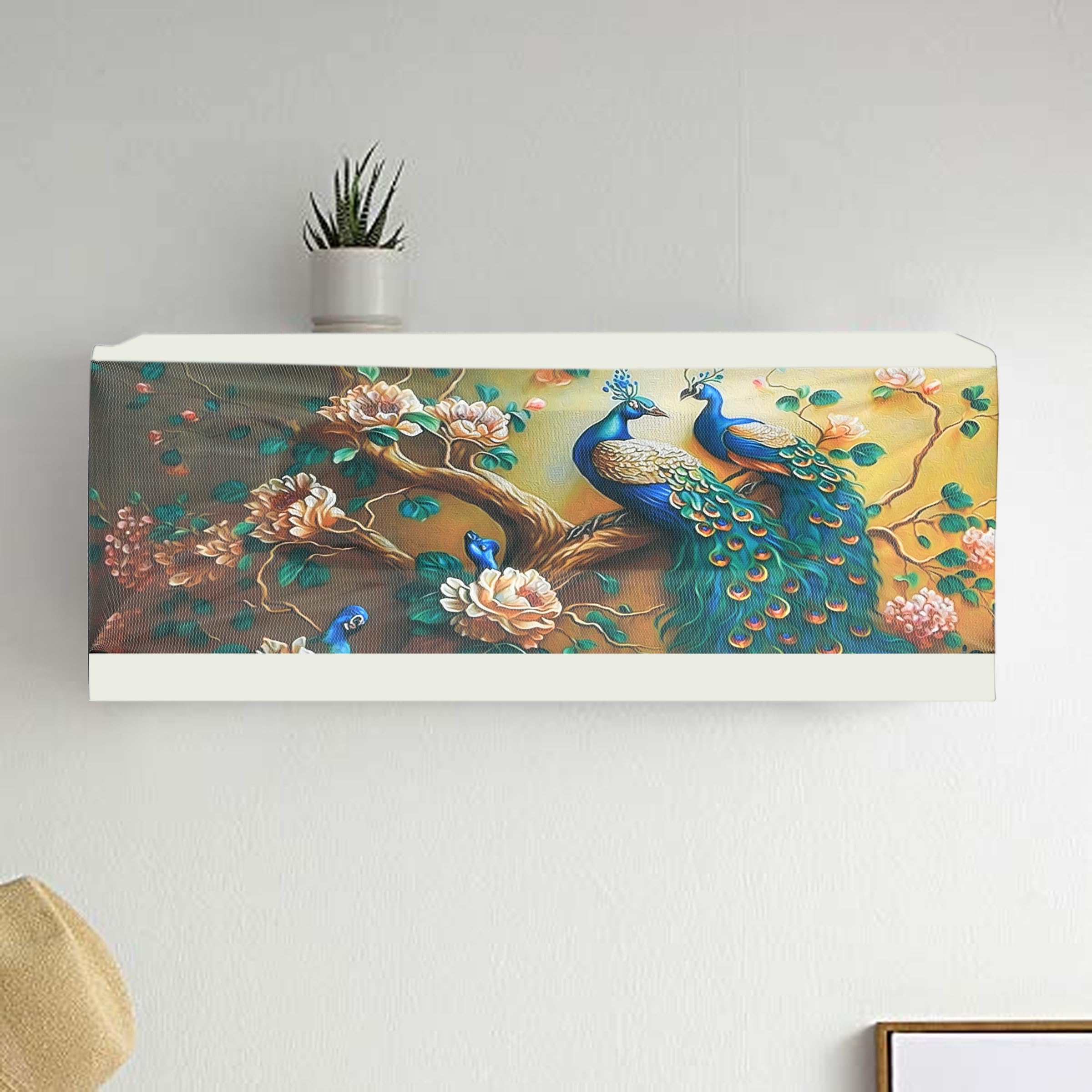Gurnoor Polyester Printed Air Conditioning Dust Cover Designer Ac Cover For Indoor Split Ac 1.5 Ton (97 X 31 X 21.5 Cm )(Double Peacock) (B0CJNL9D7W) Amazon Price History, Amazon Price Tracker