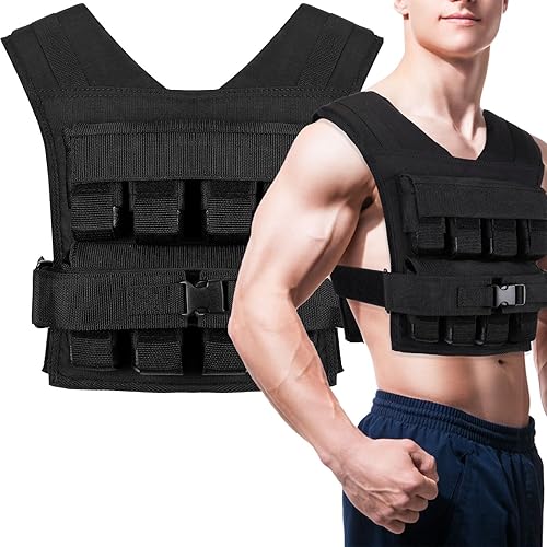 Miniatura 9 de Chaleco con peso ajustable de 35 libras para hombre, chaleco con peso de hierro para entrenamiento de fuerza, correr, ejercicio, construcción