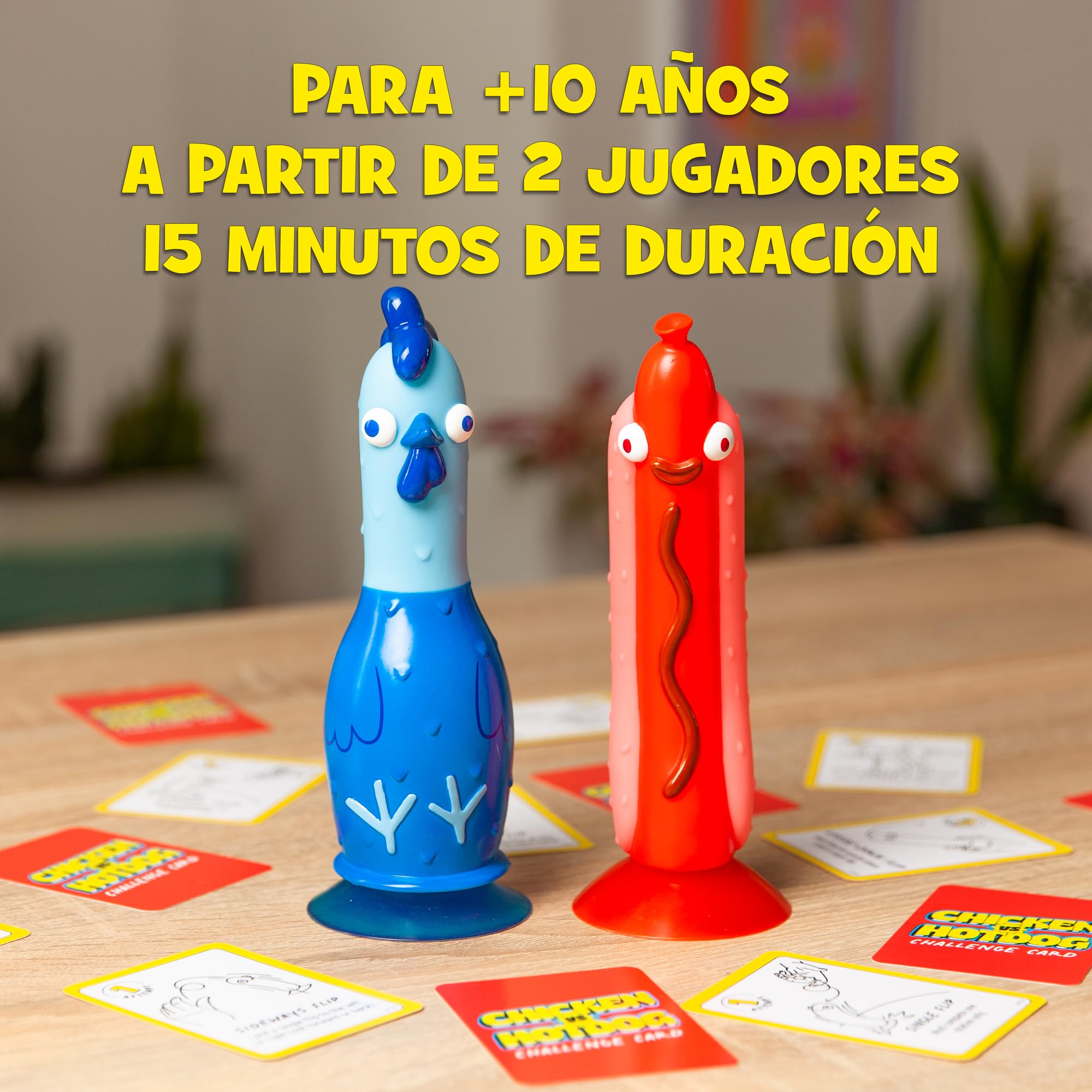 Mercurio - Pollo VS Perrito - Party Game de Acción Familiar - Completa Retos y Desafíos - Diversión para Niños, Adolescentes y Adultos - Ideal para Fiestas y Reuniones - Edad Mínima 10 Años