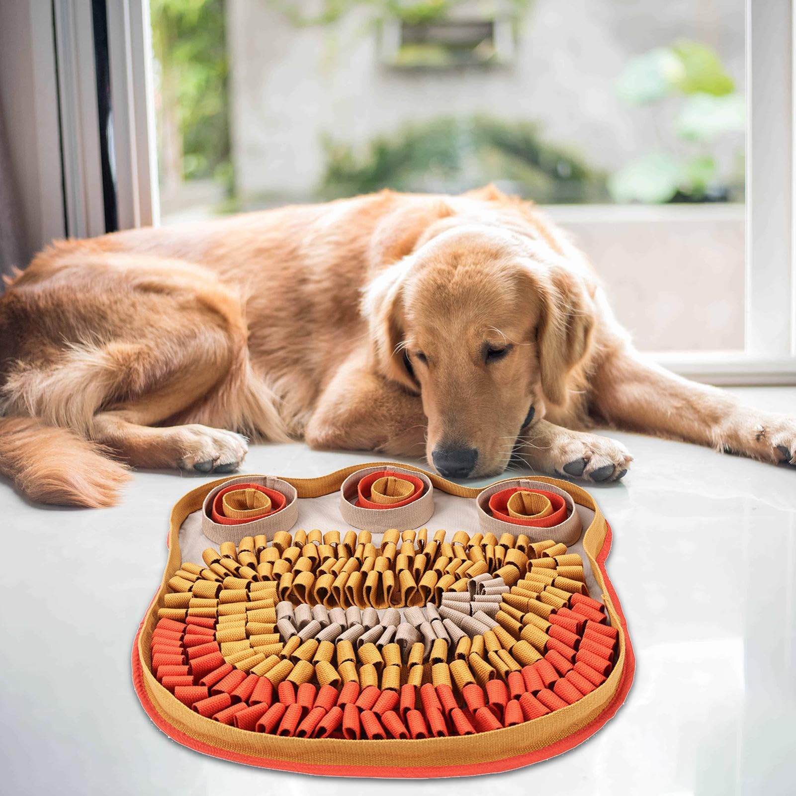 Tapis de Fouille pour Chiots Jouet D'Enrichissement De 48x48 Cm Qui | Tapis de Fouille Pour Intérieur Extérieur Salon Chiots Races Petites Moyenne
