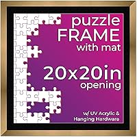 Vista 70 de Poster Palooza Kit de marco para rompecabezas de 18 x 24 pulgadas, incluye hojas de pegamento para rompecabezas, marco de madera de bronce