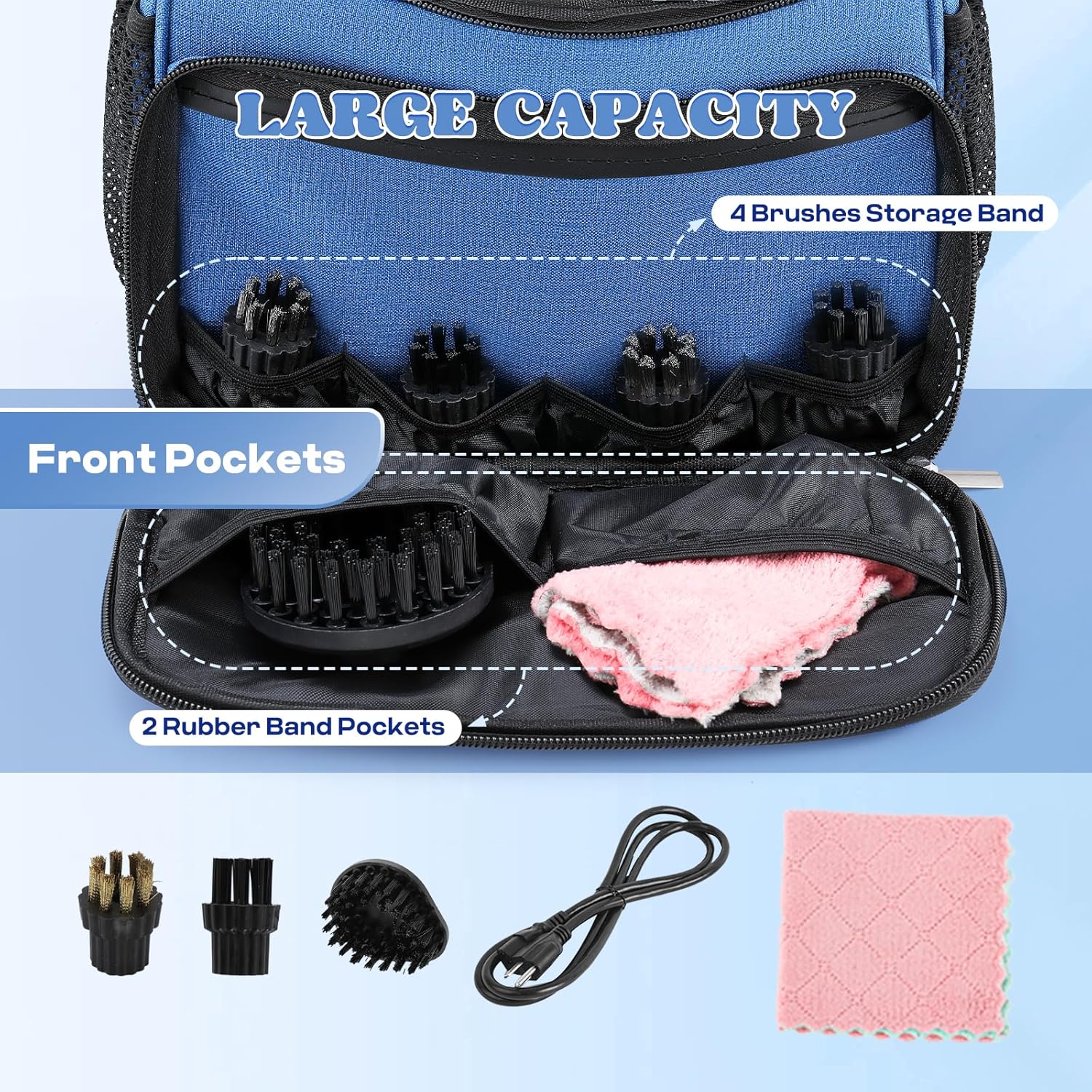 Moongiantgo 1.5L Steamer for Cleaning (Red) & Carry Bag