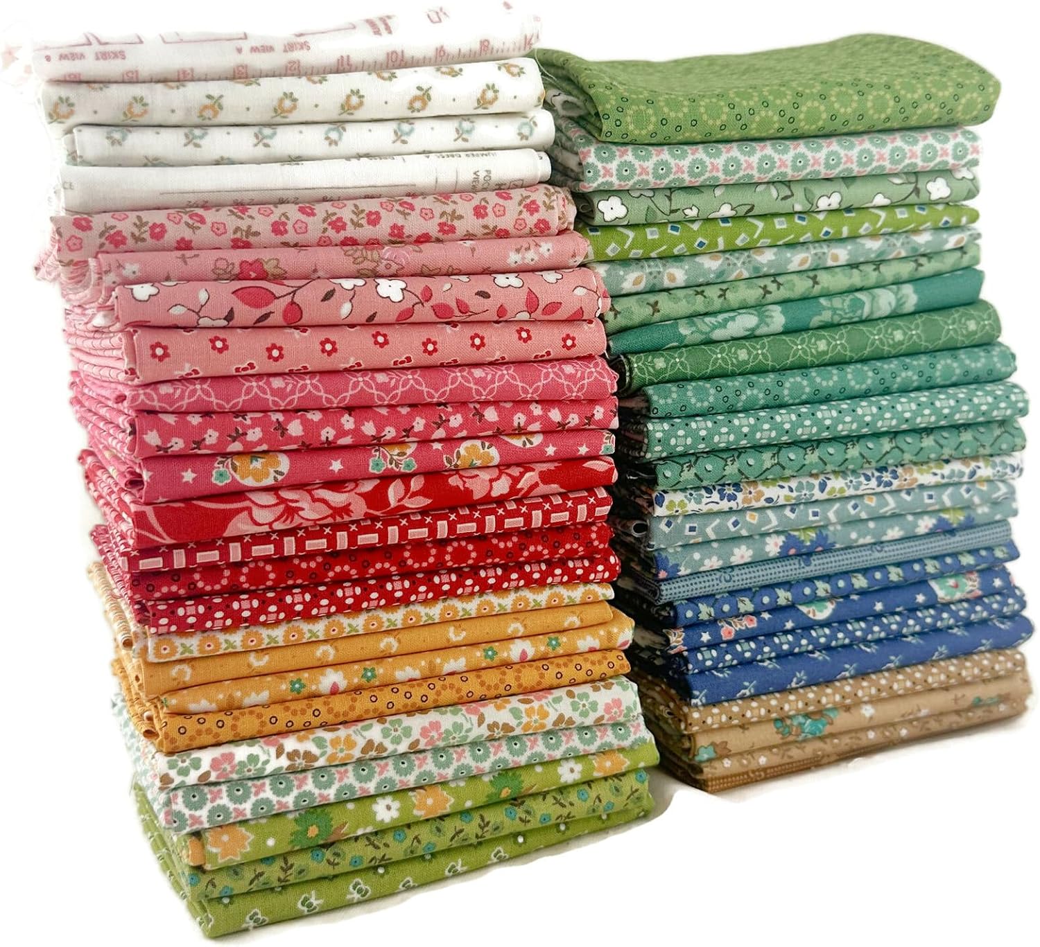 Home Town Fat Eighth Bundle (45 Pieces) by Lori Holt for Riley Blake 9 x 21 inches (22.86 cm x 53.34 cm) Fabric cuts DIY Quilt Fabric