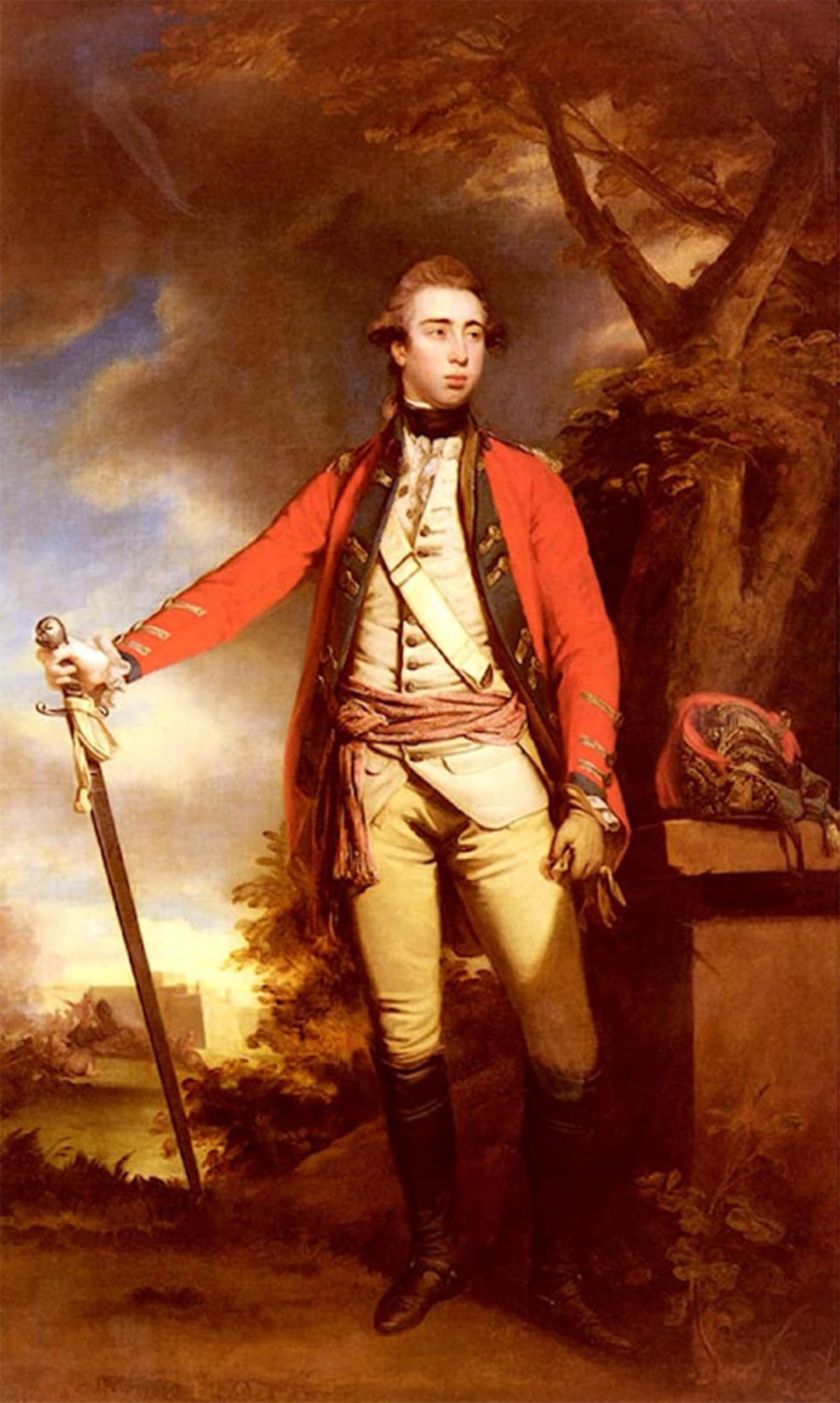 ARTXLXXBN Famous Prints Artwork Pictures Poster Painting Art Portrait of George Townshend Lord Ferrers Joshua Reynolds Artwork Landscape Pictures for Home Decor 60x90cm