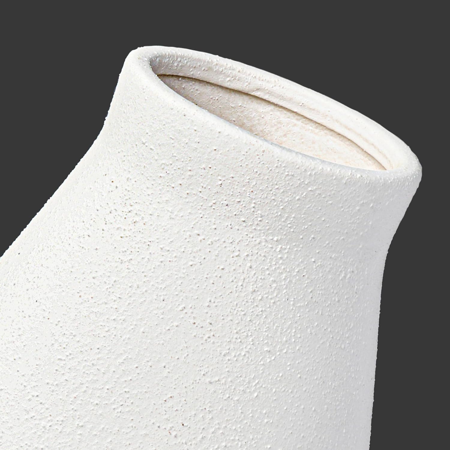 White Ceramic Vase - Boho Pottery Vases for Flowers, Rustic Farmhouse Vase for Pampas Grass, Office Coffee Table Decor Living Room Shelf Bathroom Decor 10 Inch - Image 9